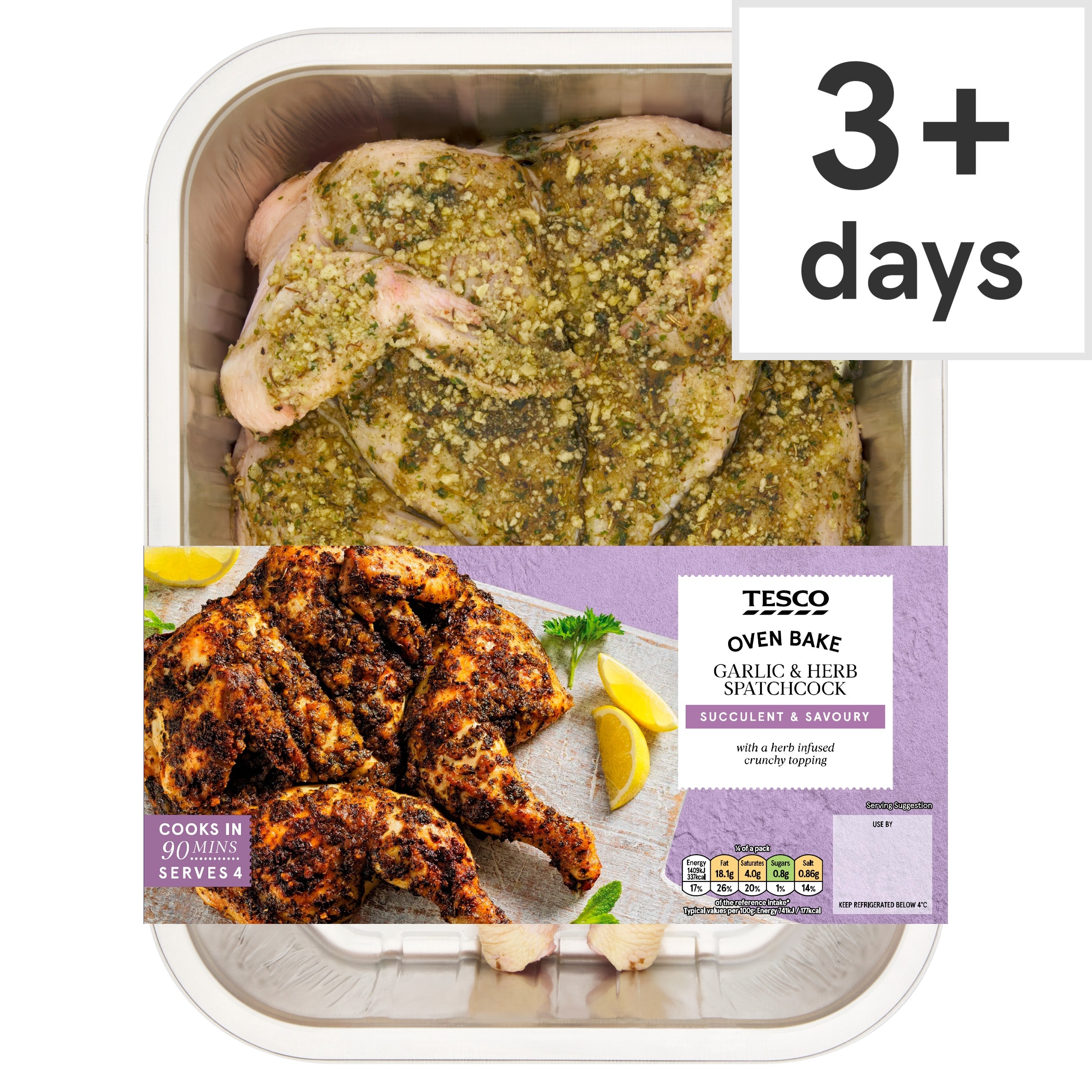 Tesco Garlic & Herb Spatchcock 1.5kg