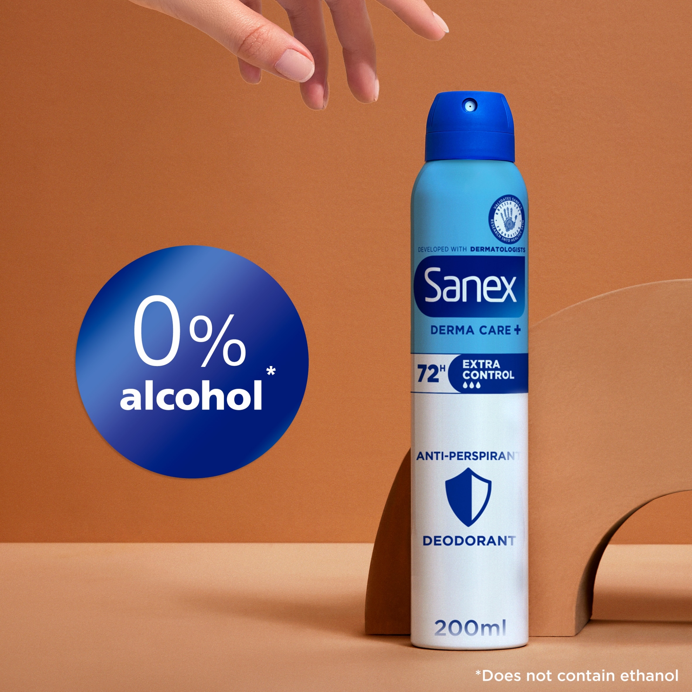 Sanex Derma Care+ Extra Control 72h Antiperspirant Spray Deodorant 200ml thumbnail 4
