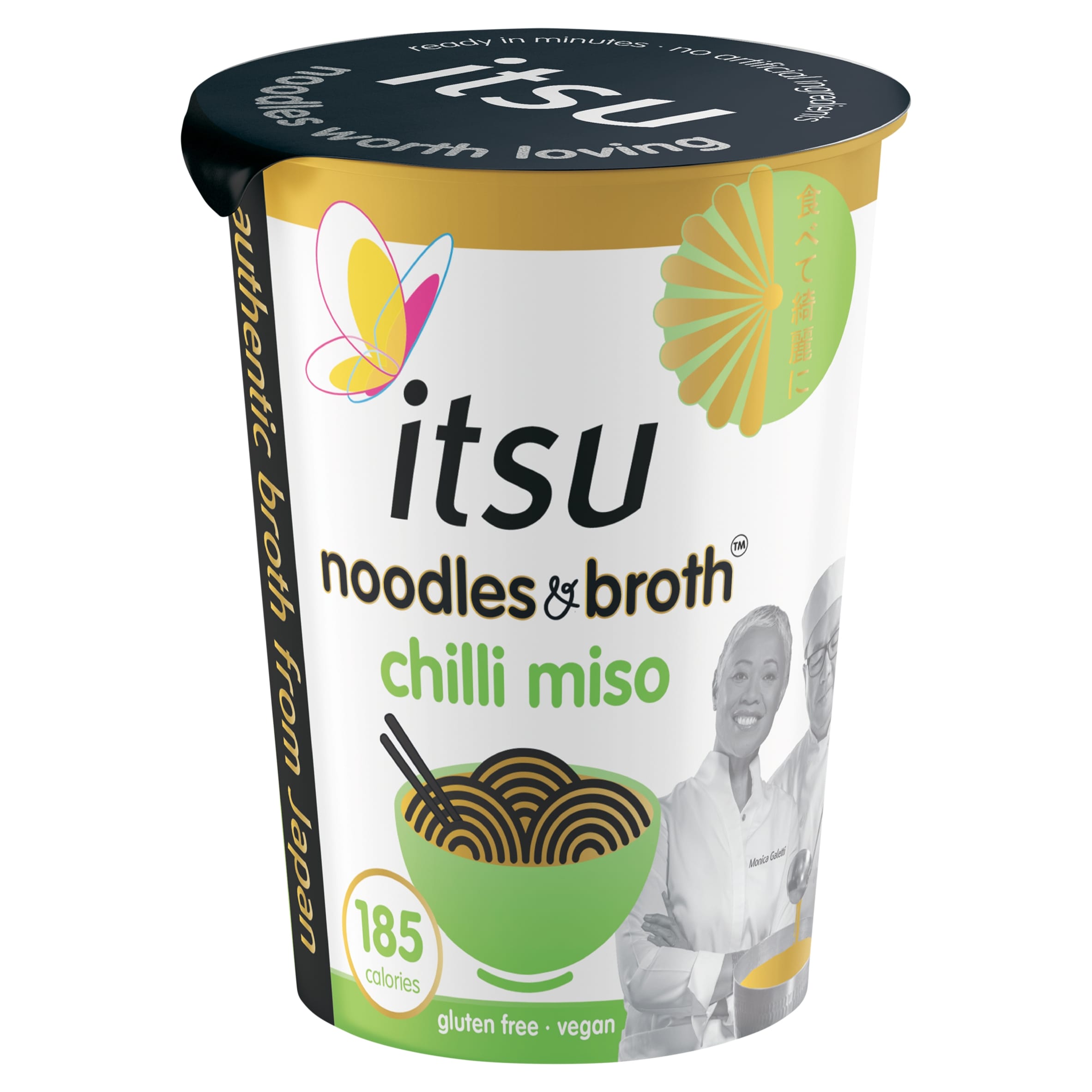 itsu chilli miso instant noodles & broth pot 65g