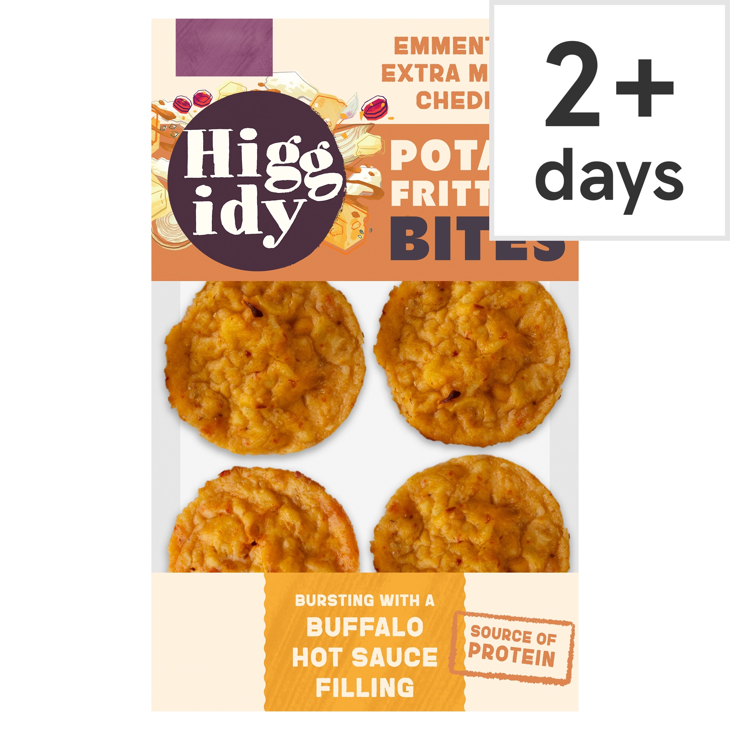 Higgidy Emmental & Extra Mature Potato Frittata Bites with Buffalo Sauce 130g