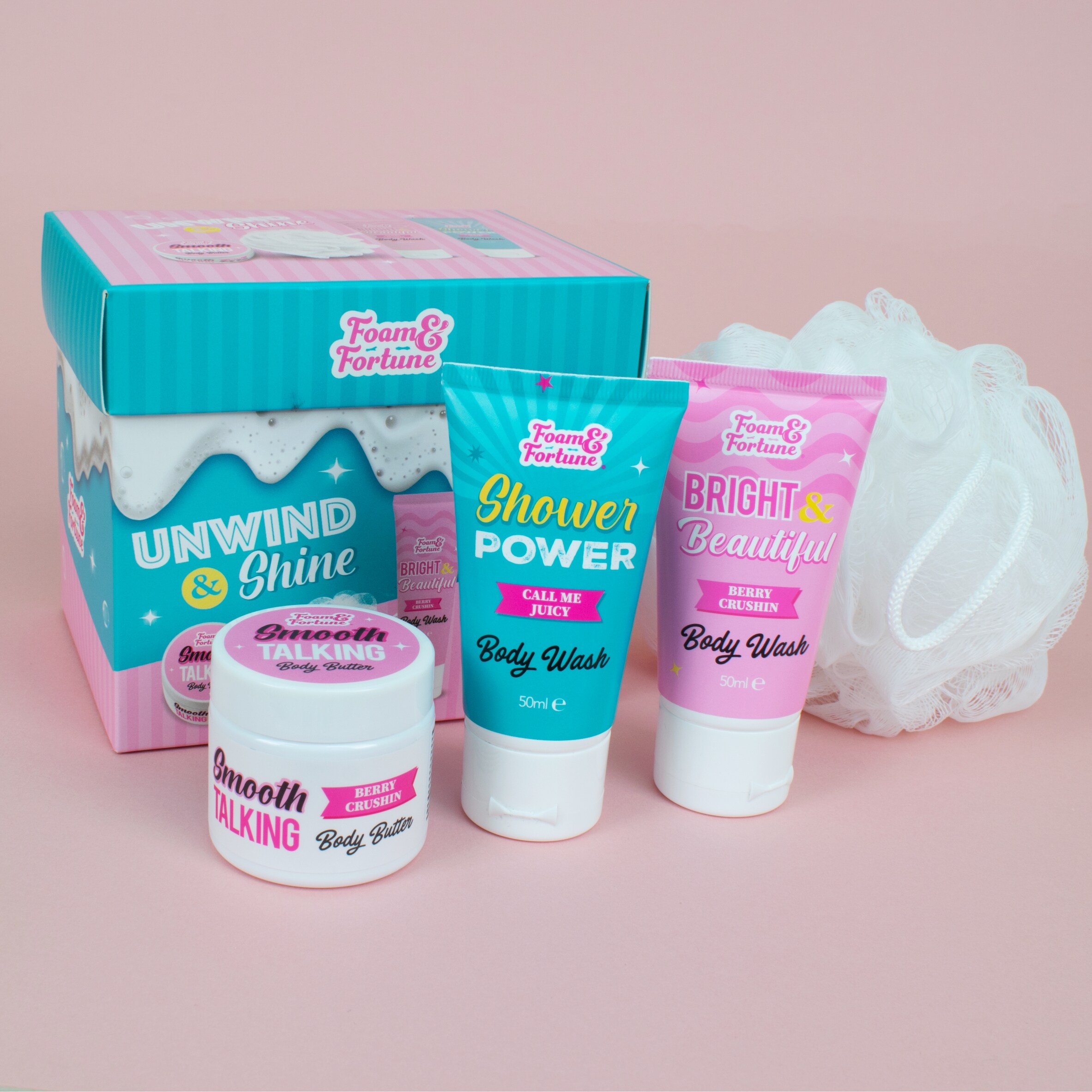 Foam & Fortune Unwind & Shine Bath & body set thumbnail 2