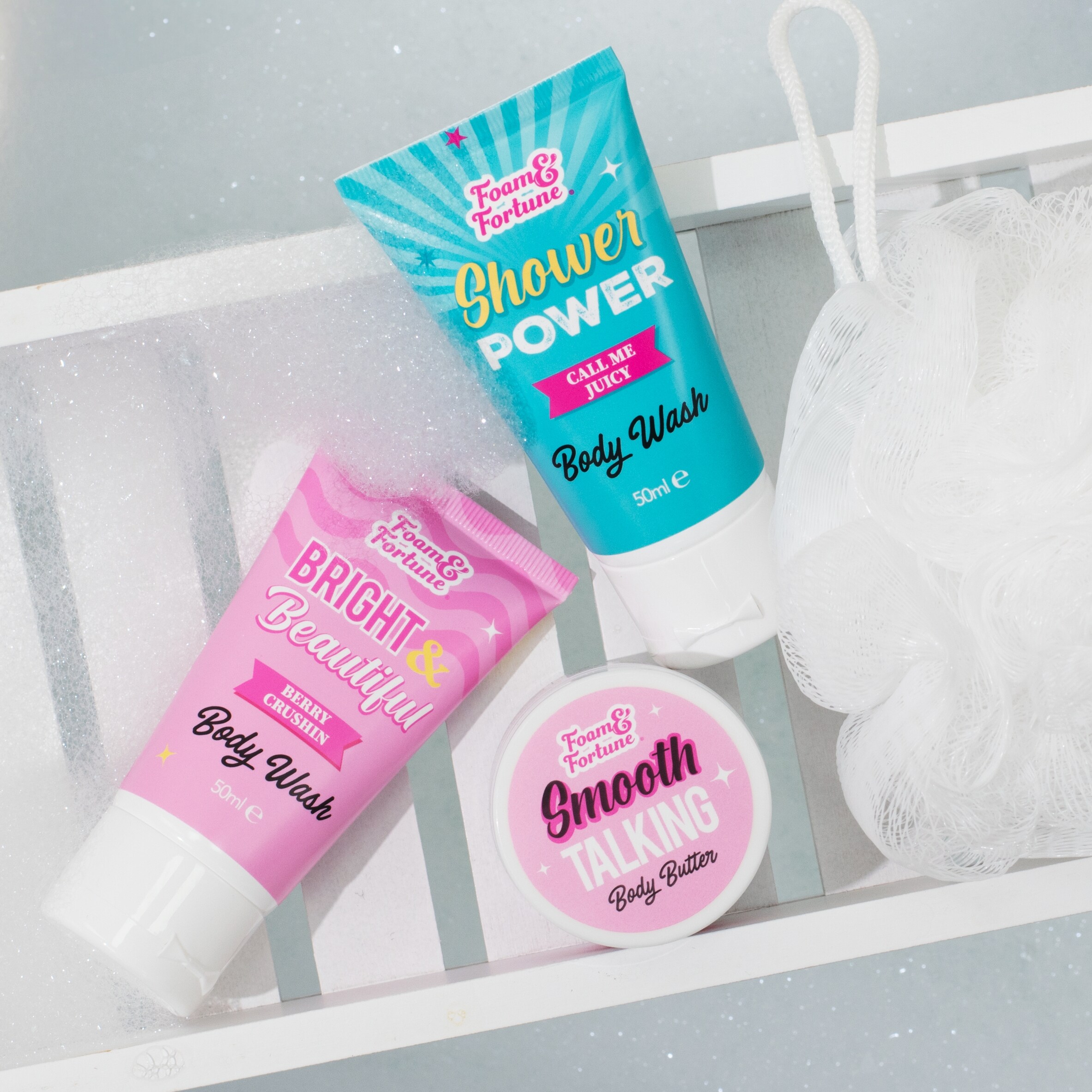 Foam & Fortune Unwind & Shine Bath & body set thumbnail 4