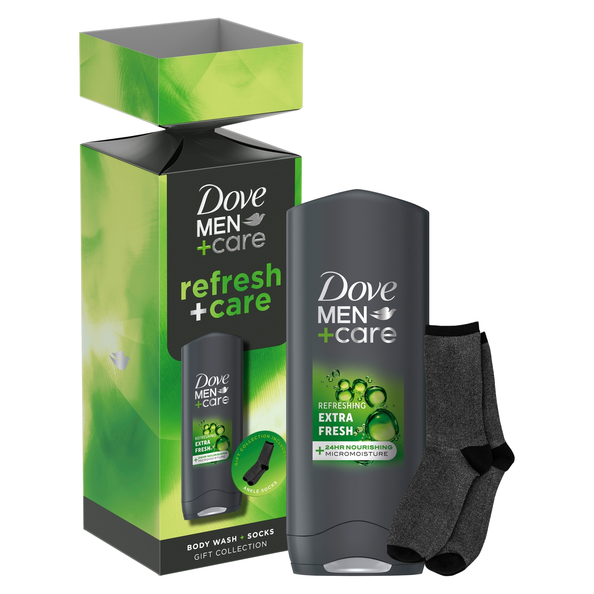 Dove Men+Care Refresh & Care Body Wash & Socks Giftset