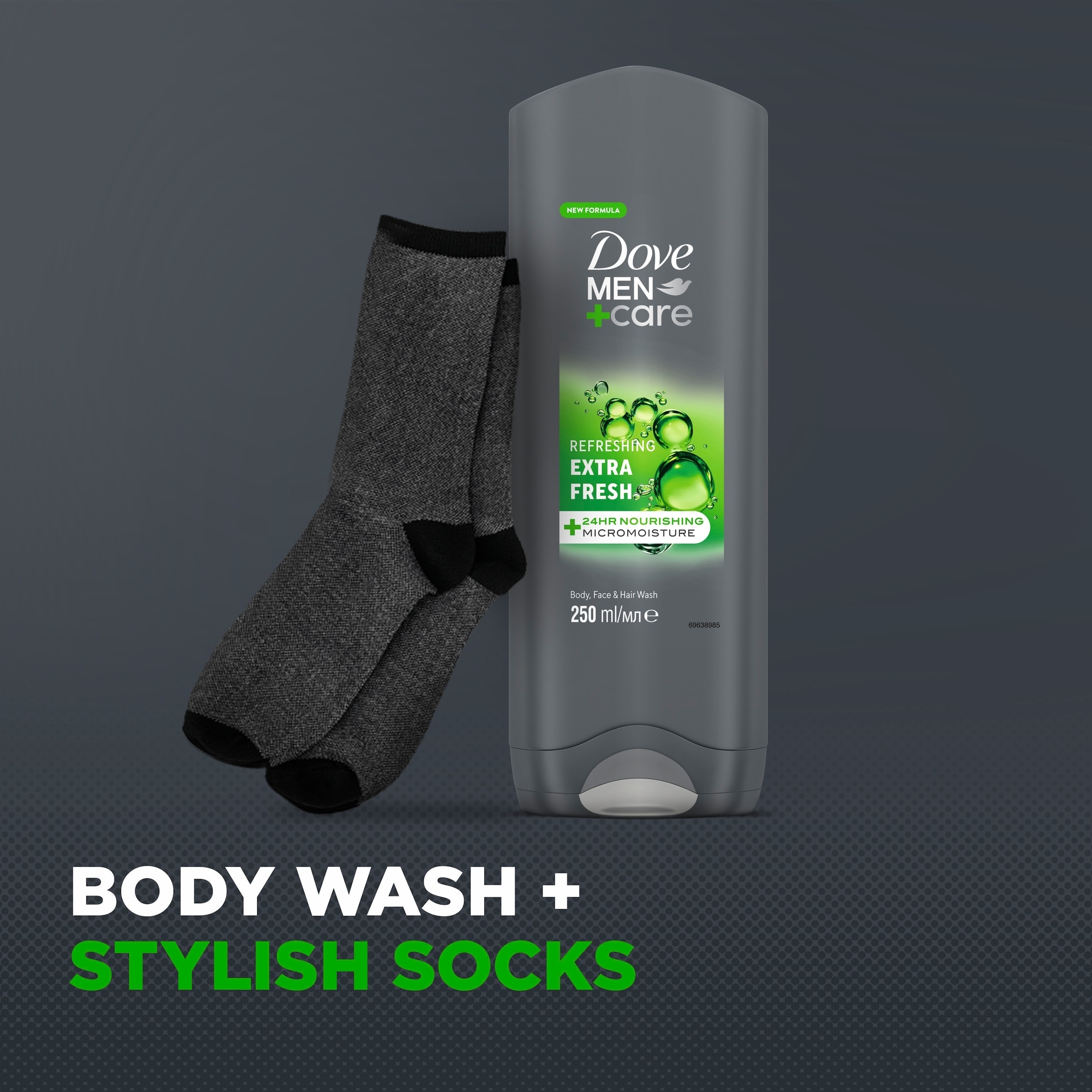 Dove Men+Care Refresh & Care Body Wash & Socks Giftset thumbnail 4