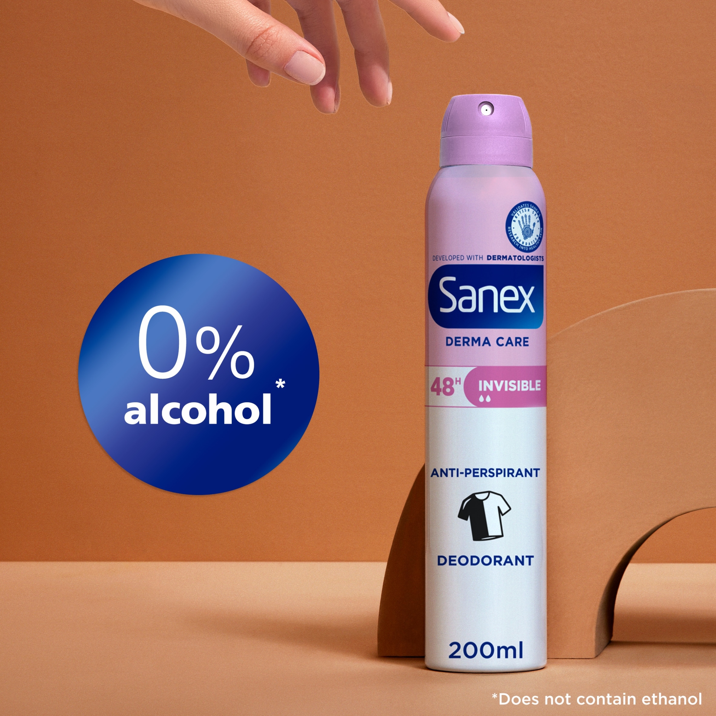 Sanex Derma Care Invisible 48h Antiperspirant Spray Deodorant 200ml thumbnail 4