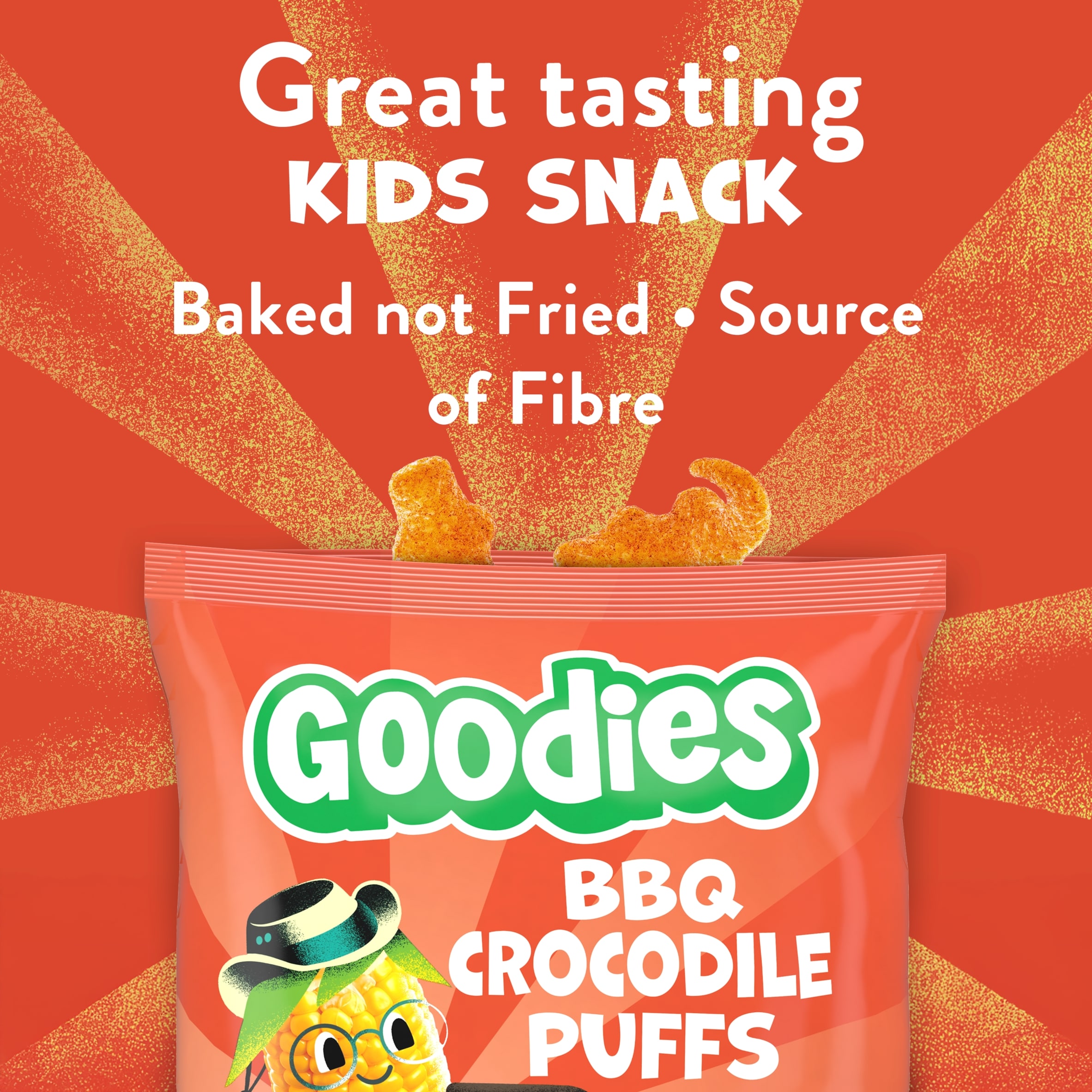 Goodies Crocodile Puffs BBQ 4x12g thumbnail 2