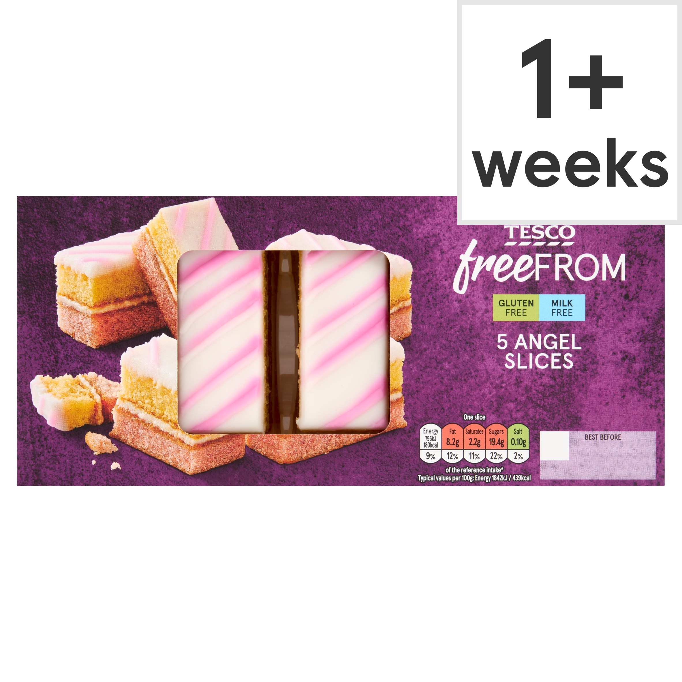 Tesco Free From 5 pack Angel Cake Slices