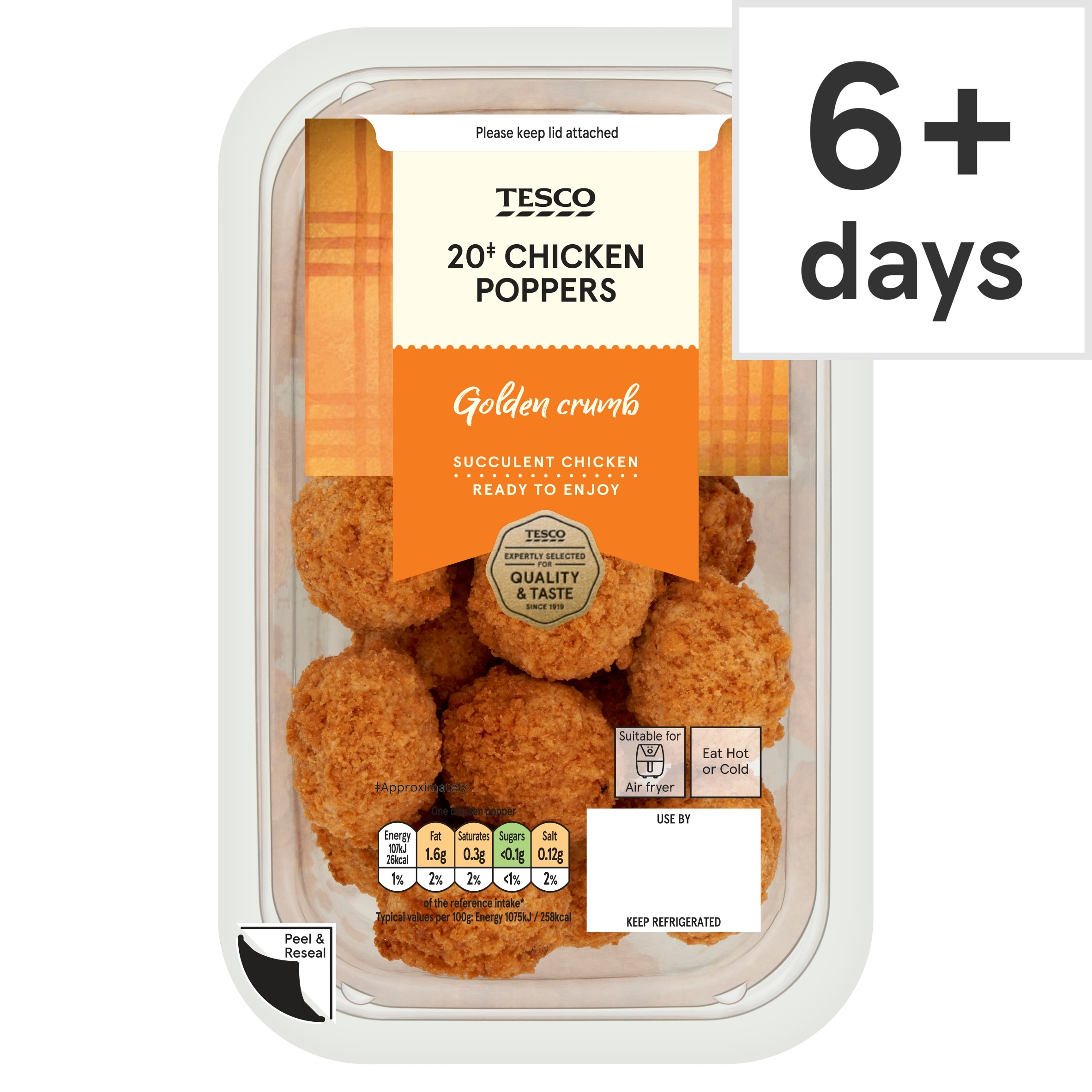 Tesco 20 Chicken Poppers 200g
