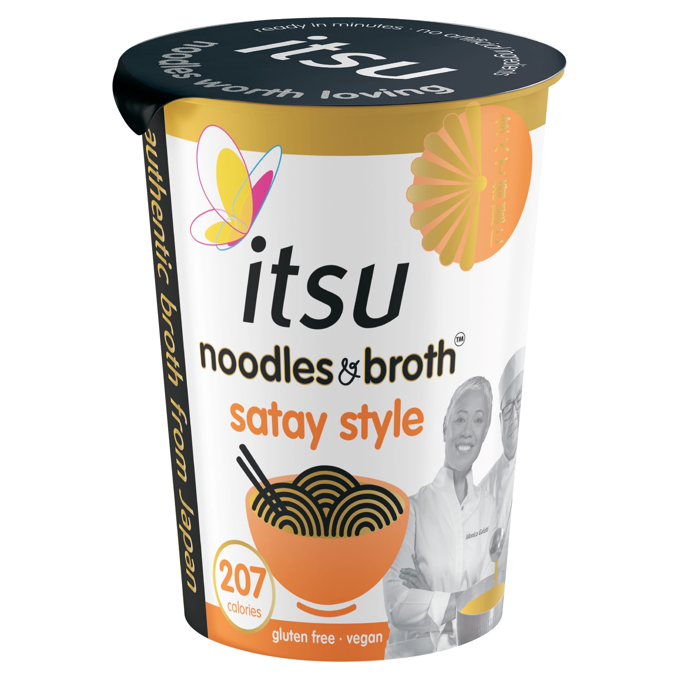 itsu satay style instant noodles & broth pot  66g