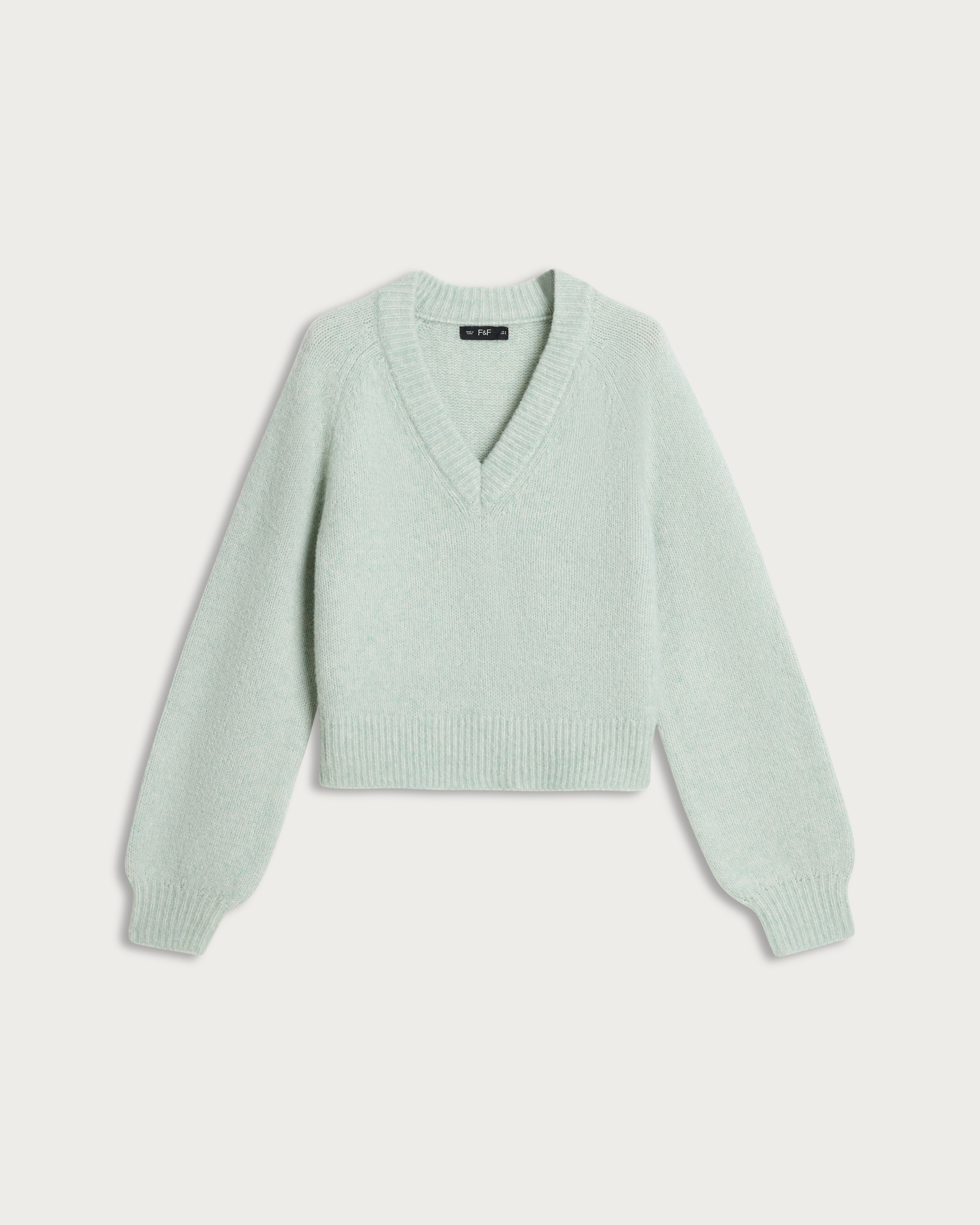 F&F Knitted V Neck Jumper in Green thumbnail 4