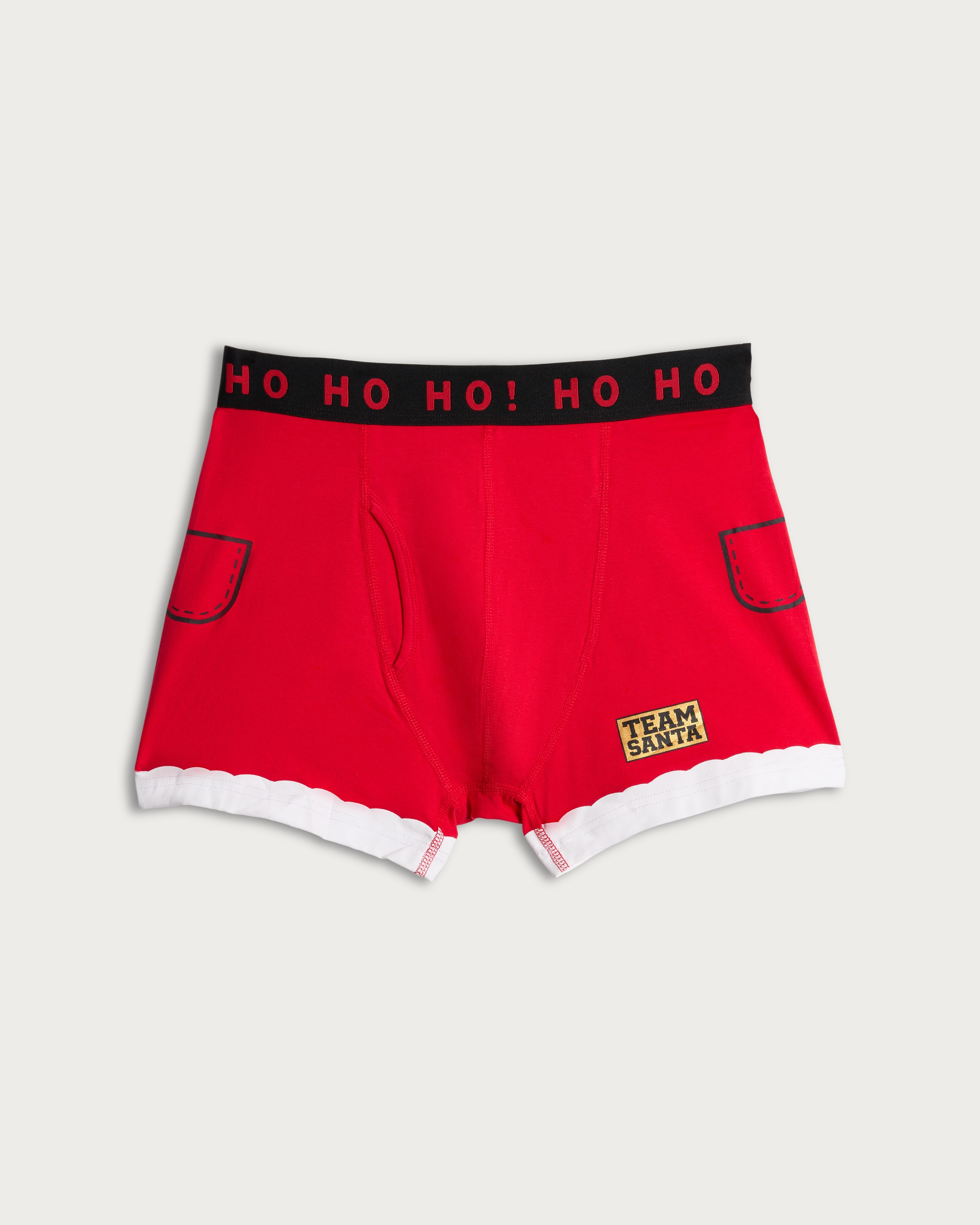 F&F Cotton Rich Team Santa Ho Ho Ho Trunks in Multi