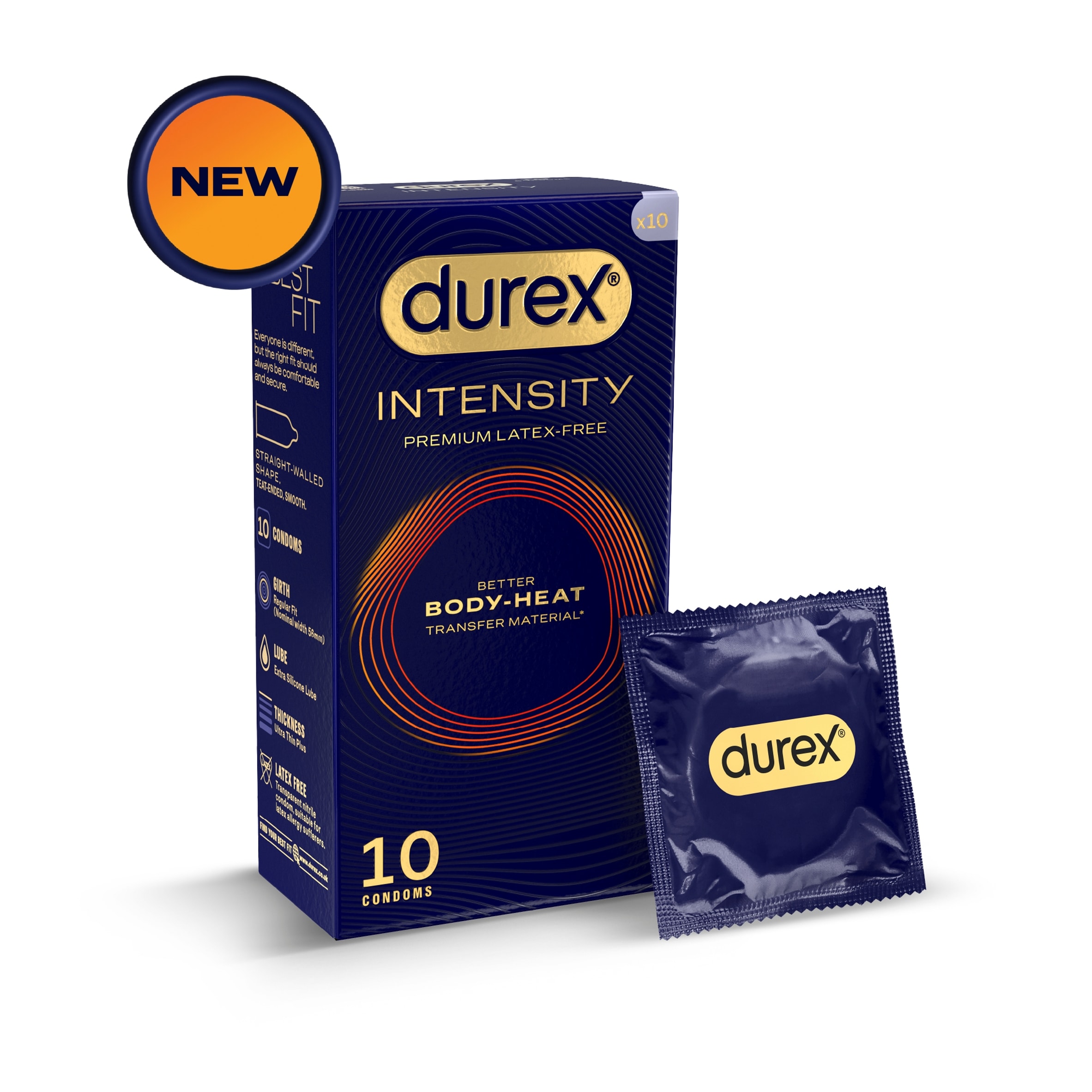 Durex Intensity Premium Latex-Free Condoms 10s