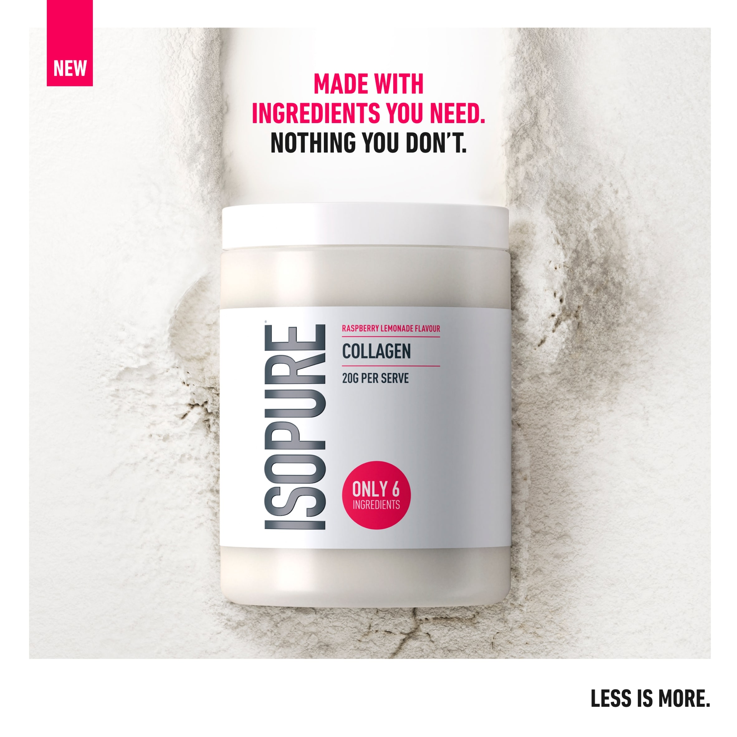 Isopure Collagen Raspberry Lemonade 345g thumbnail 2