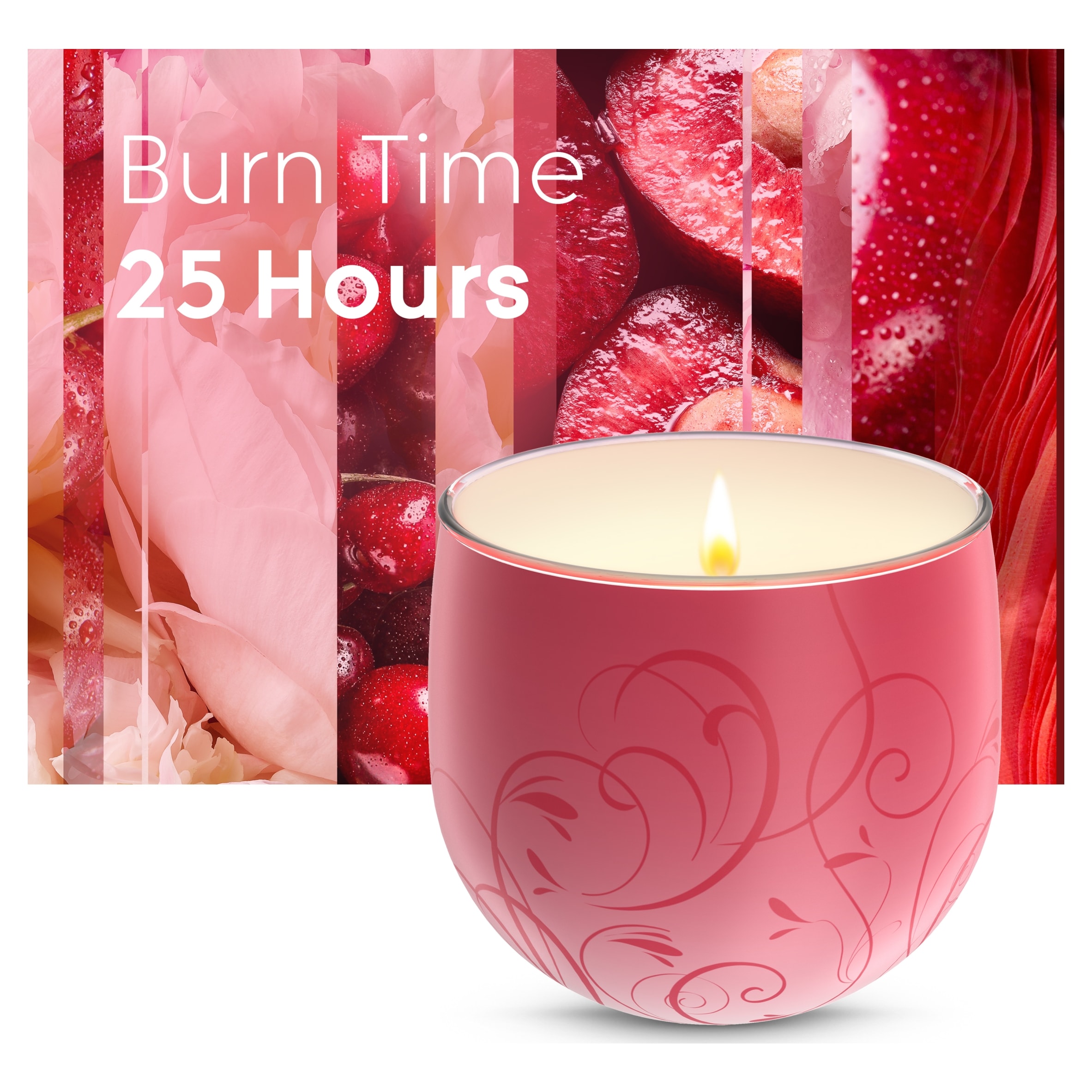 Glade Frosted Floral Cherries Candle 108g thumbnail 3