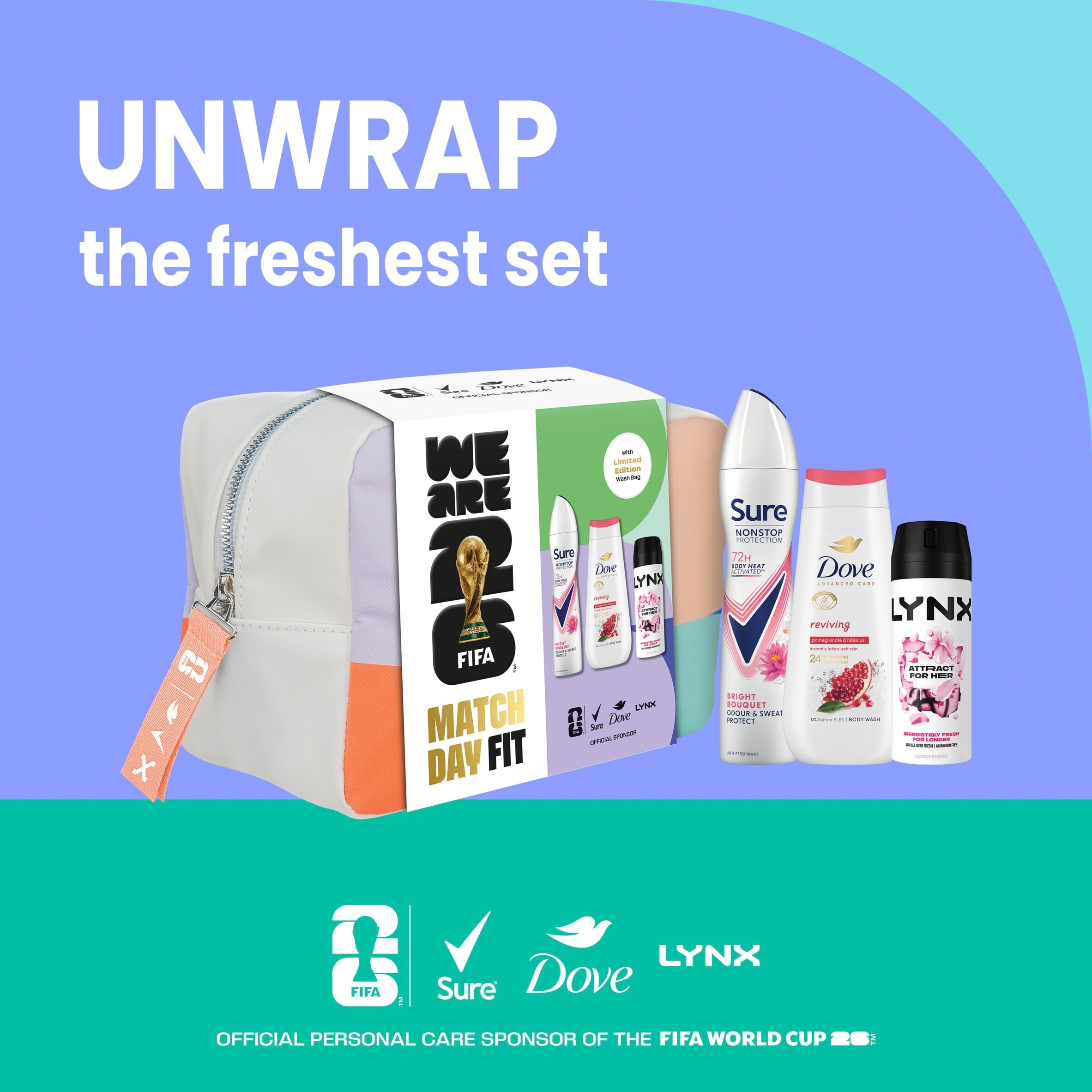 Sure Match Day Fit FIFA Washbag for Her Gift Set thumbnail 2