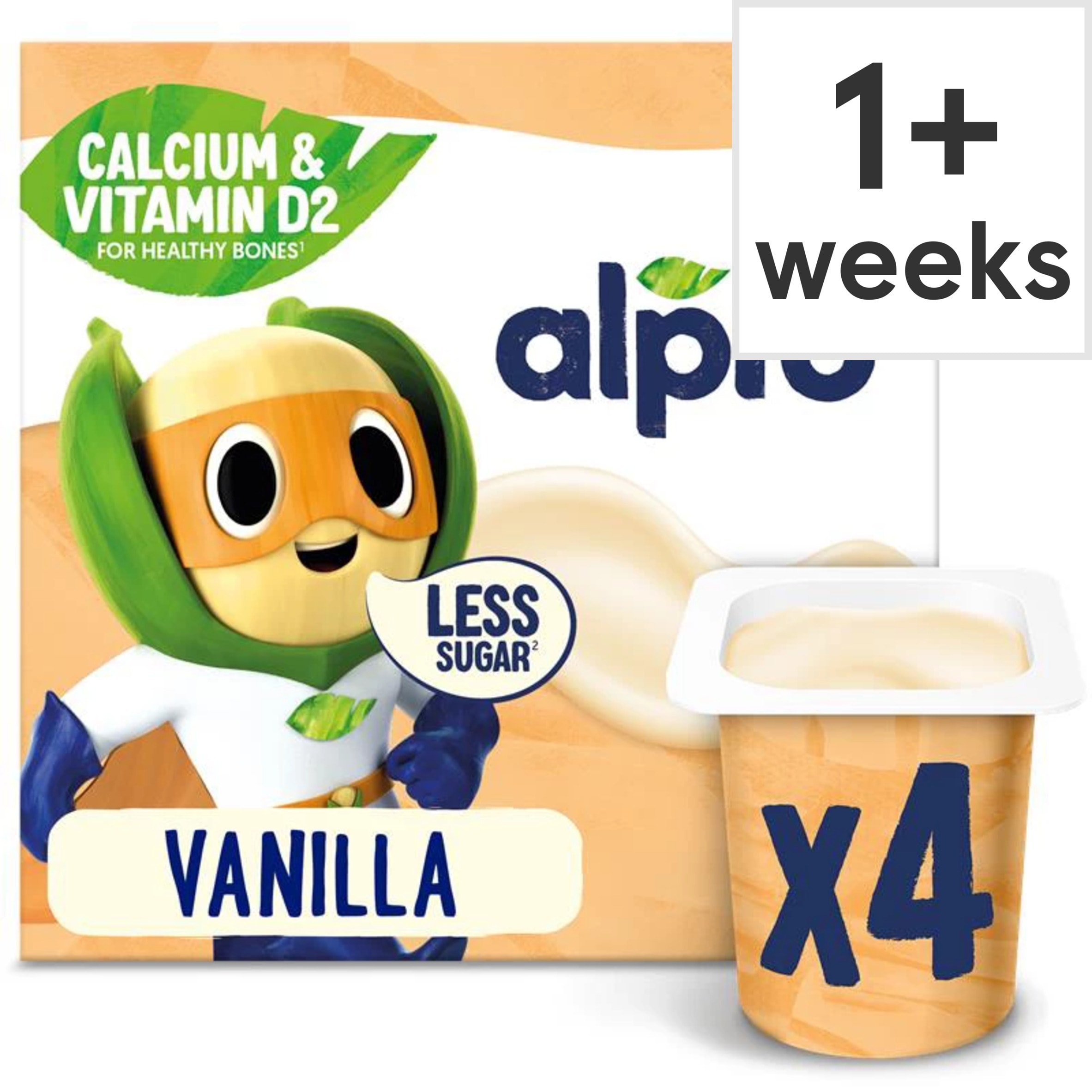 Alpro Kids Vanilla Soya Dairy Free Yoghurt Alternatives 4x115g