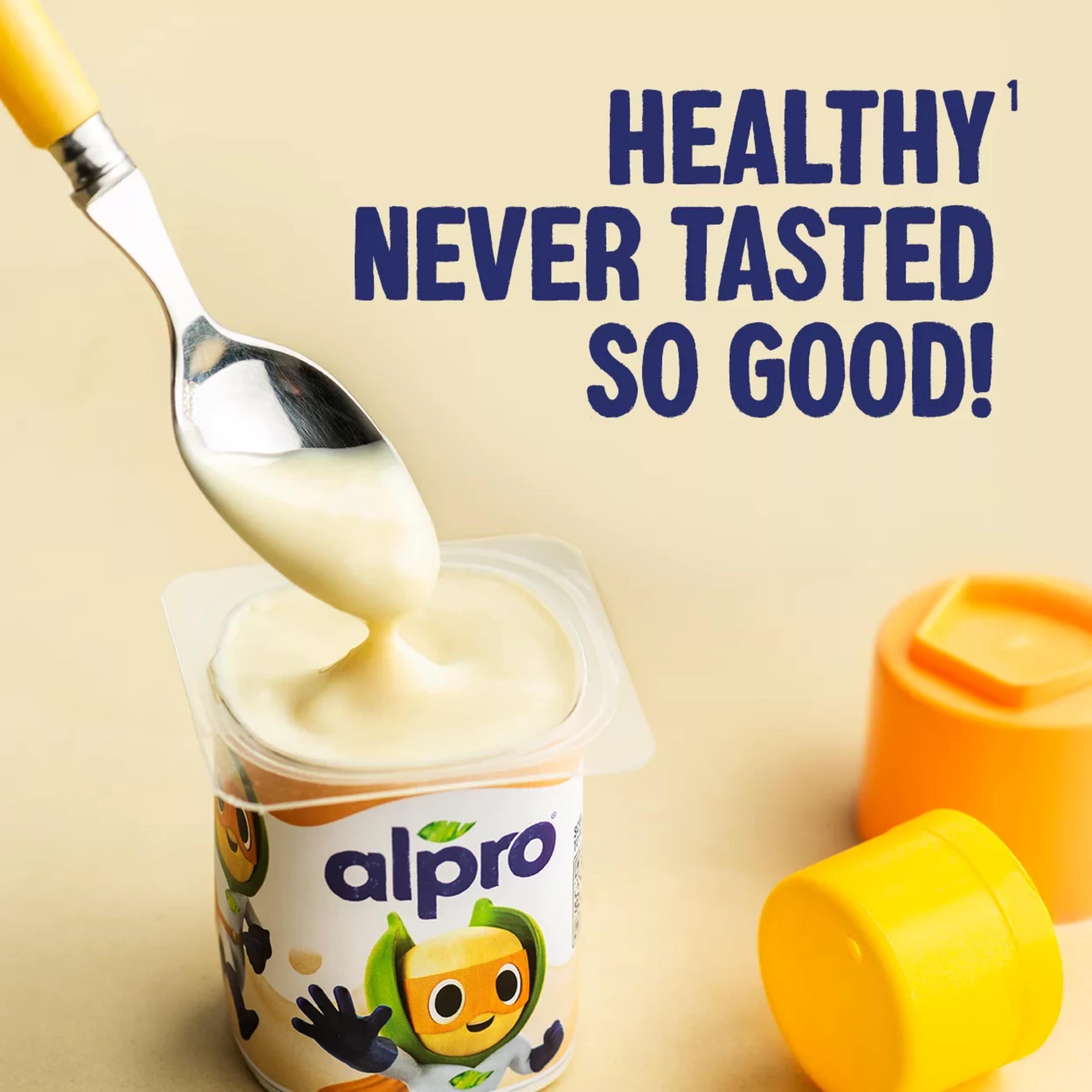 Alpro Kids Vanilla Soya Dairy Free Yoghurt Alternative 4 x 115g thumbnail 4