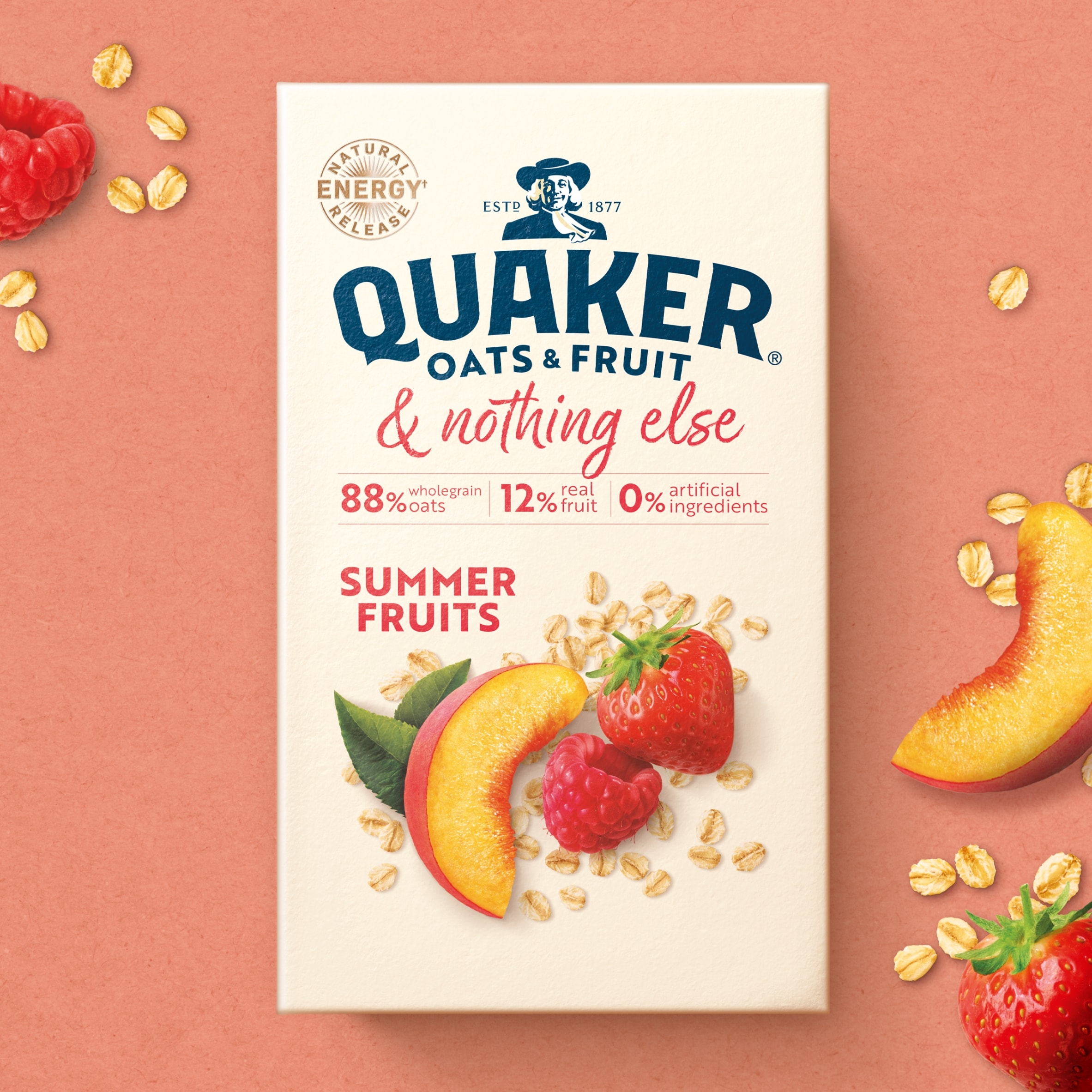 Quaker Oats Summer Fruits & Nothing Else Porridge Sachets 8 x 33g thumbnail 2