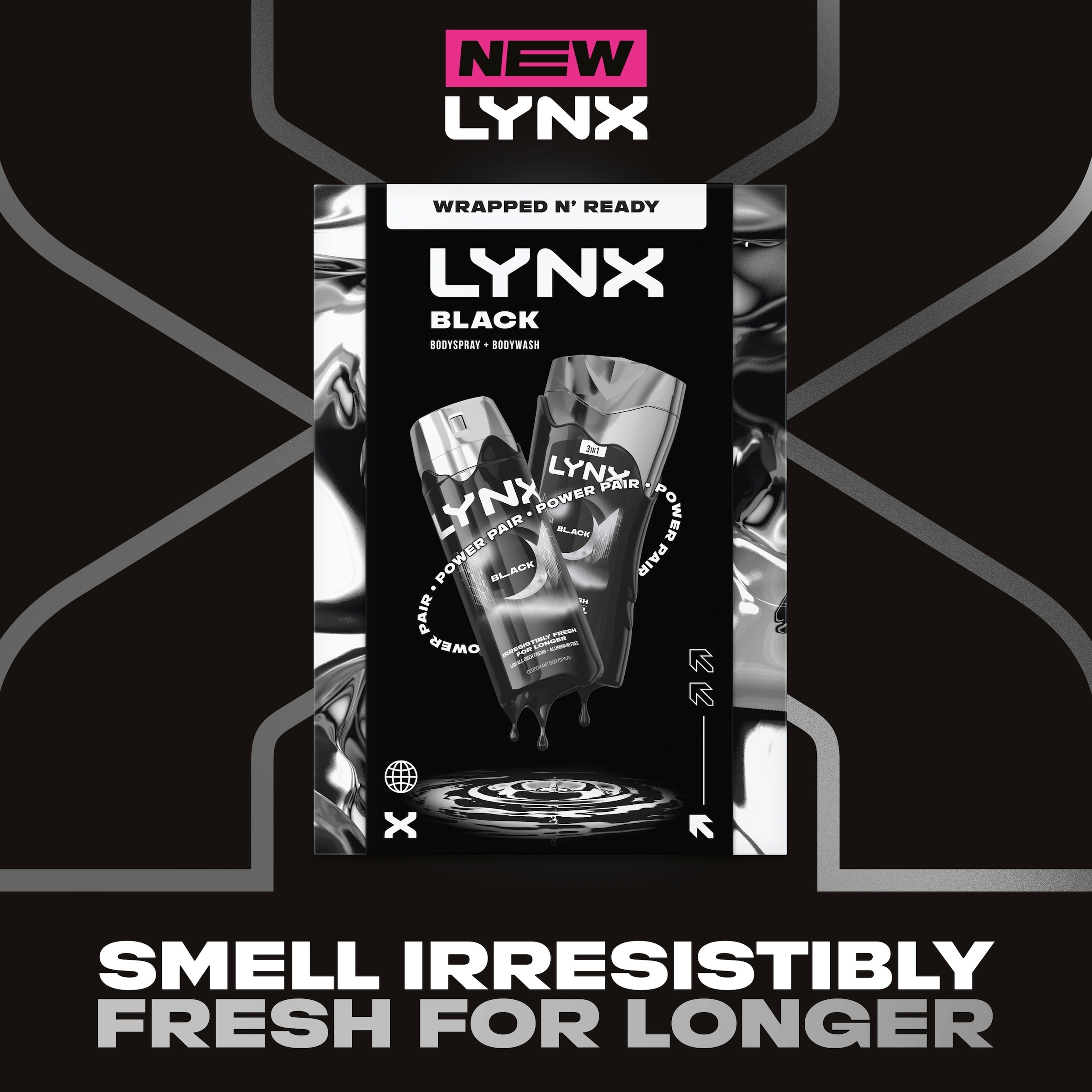 Lynx Black Bodyspray & Bodywash Gift Set thumbnail 2