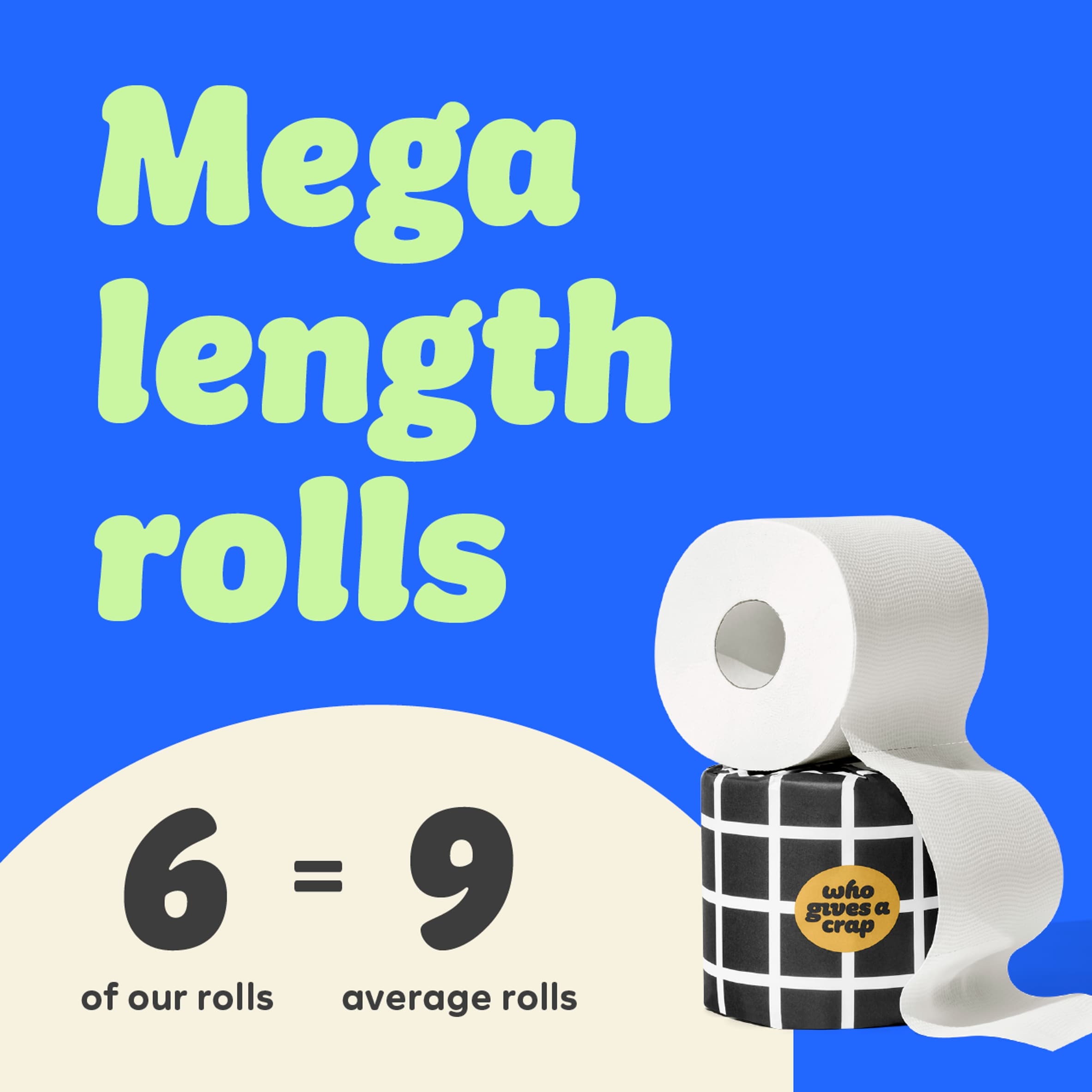 Who Gives A Crap Extra Soft Toilet Tissue 6 Mega Rolls thumbnail 3