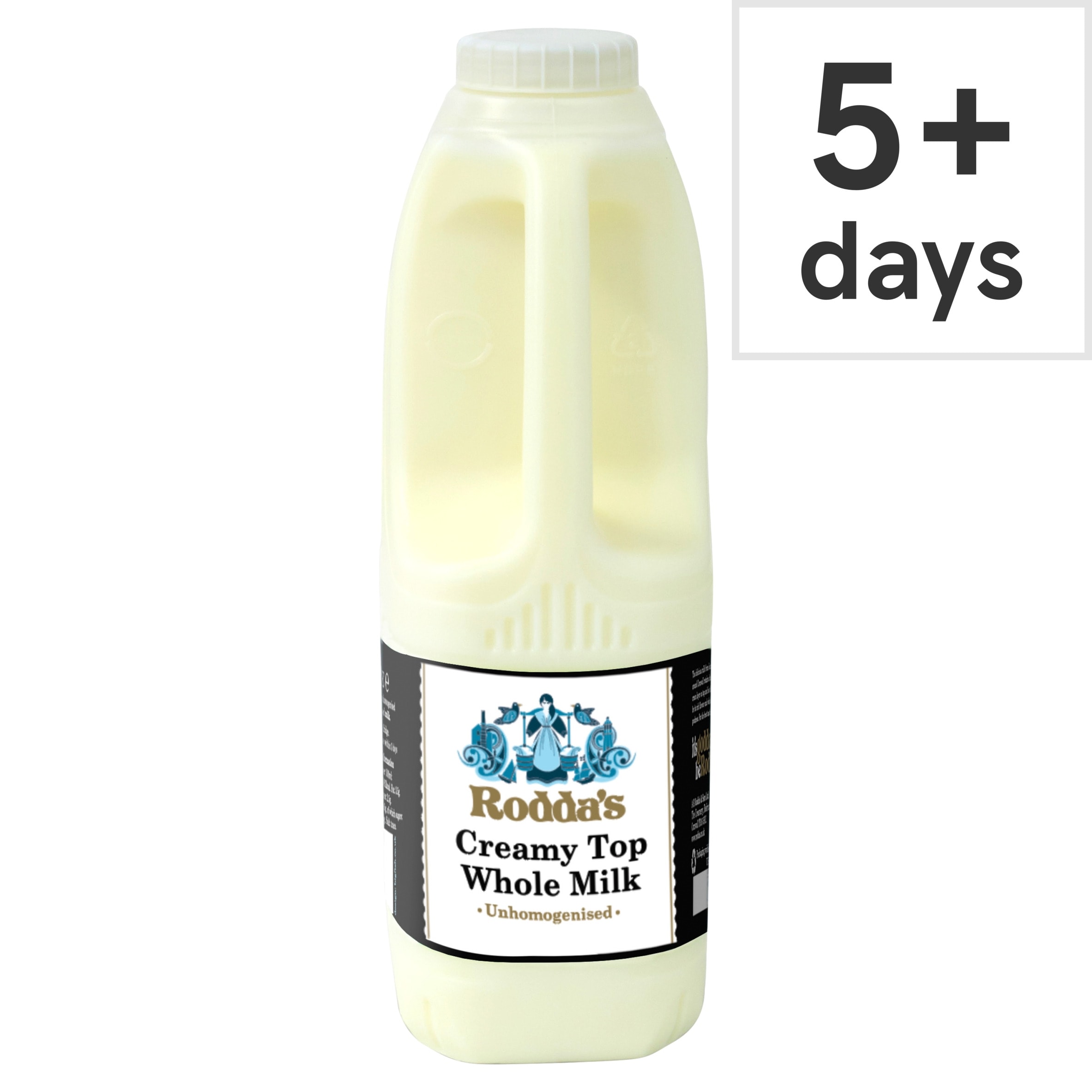 Rodda's Creamy Top Unhomogenised Whole Milk 1L