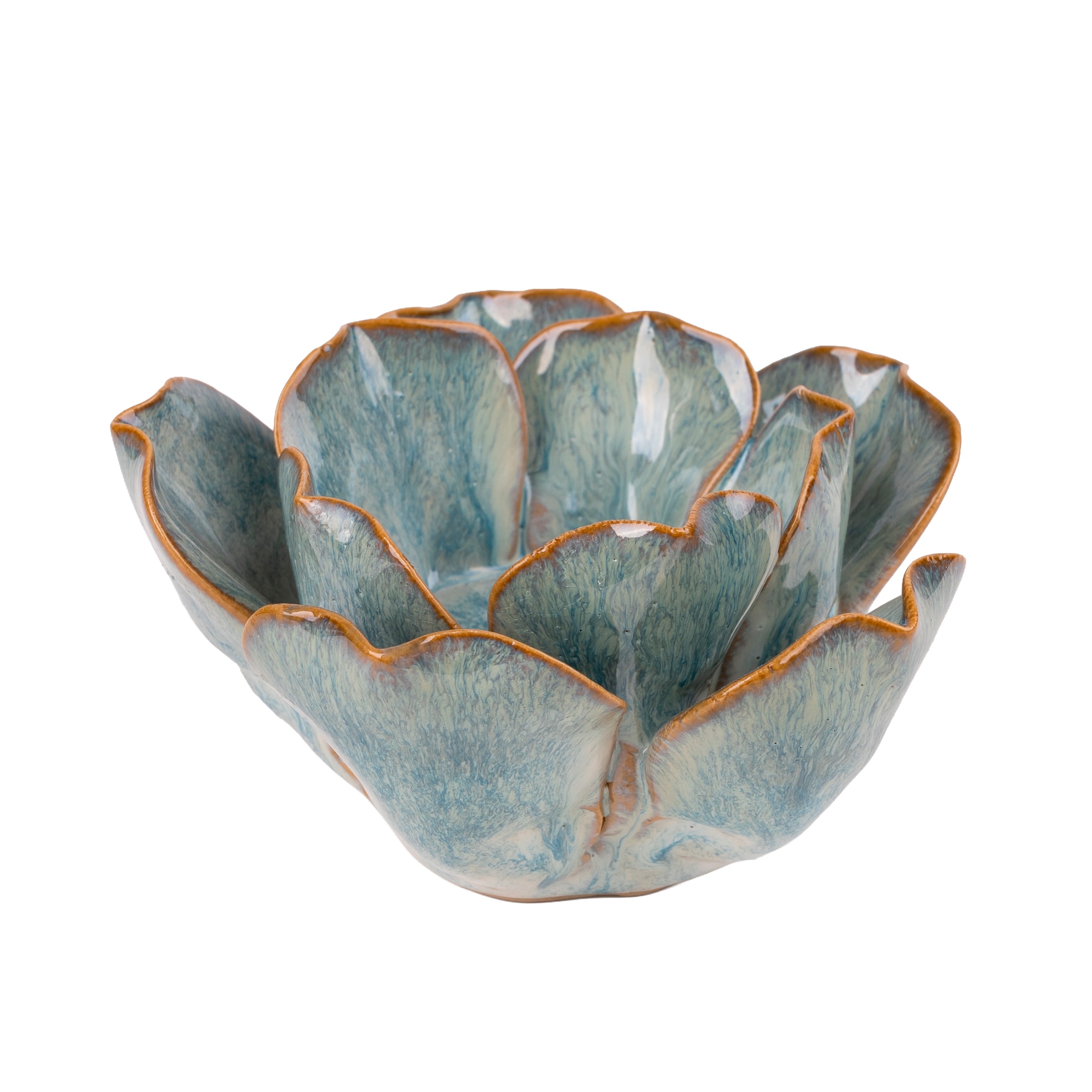 Candlelight Blue Reactive Petal Candleholder