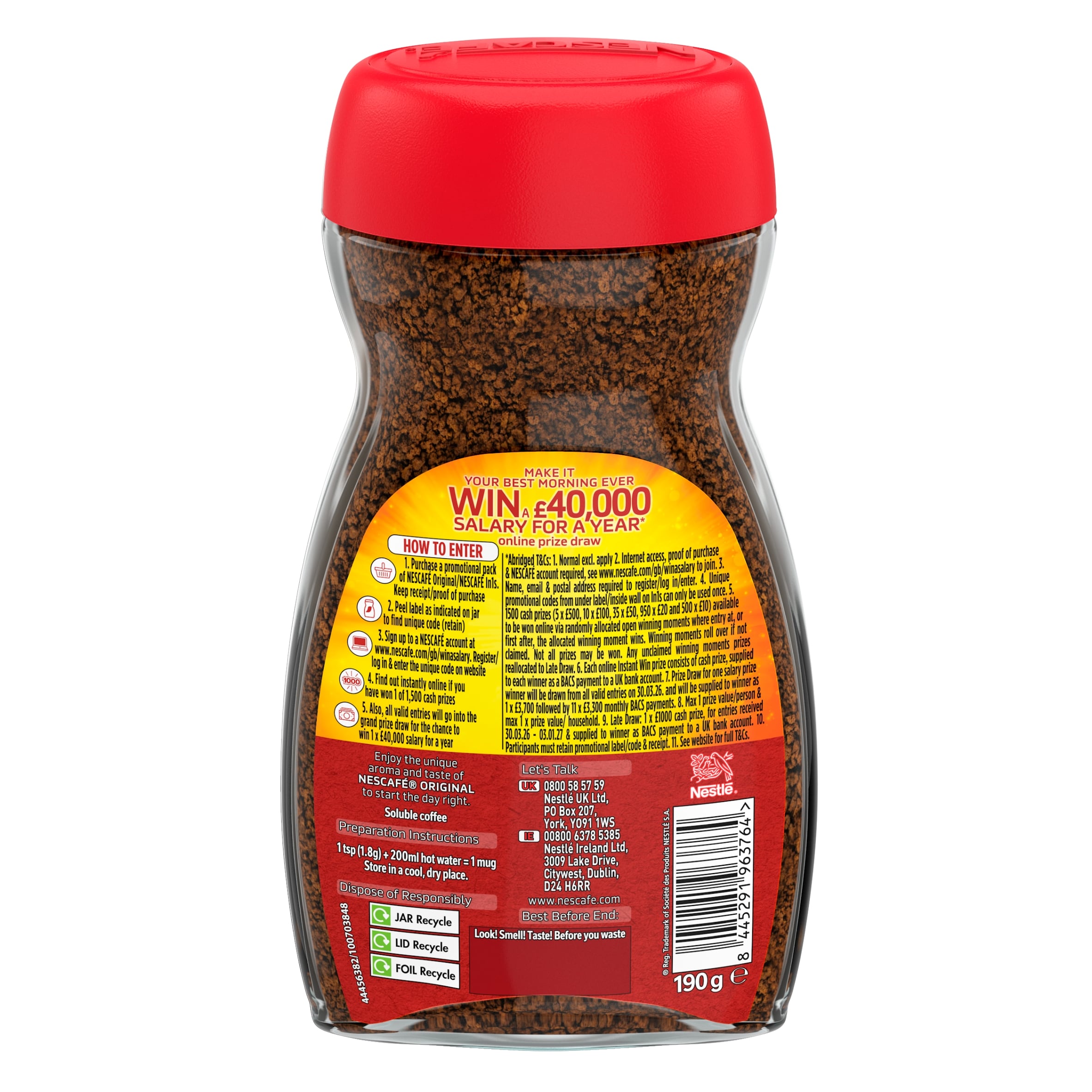 Nescafe Original Instant Coffee 190g thumbnail 2