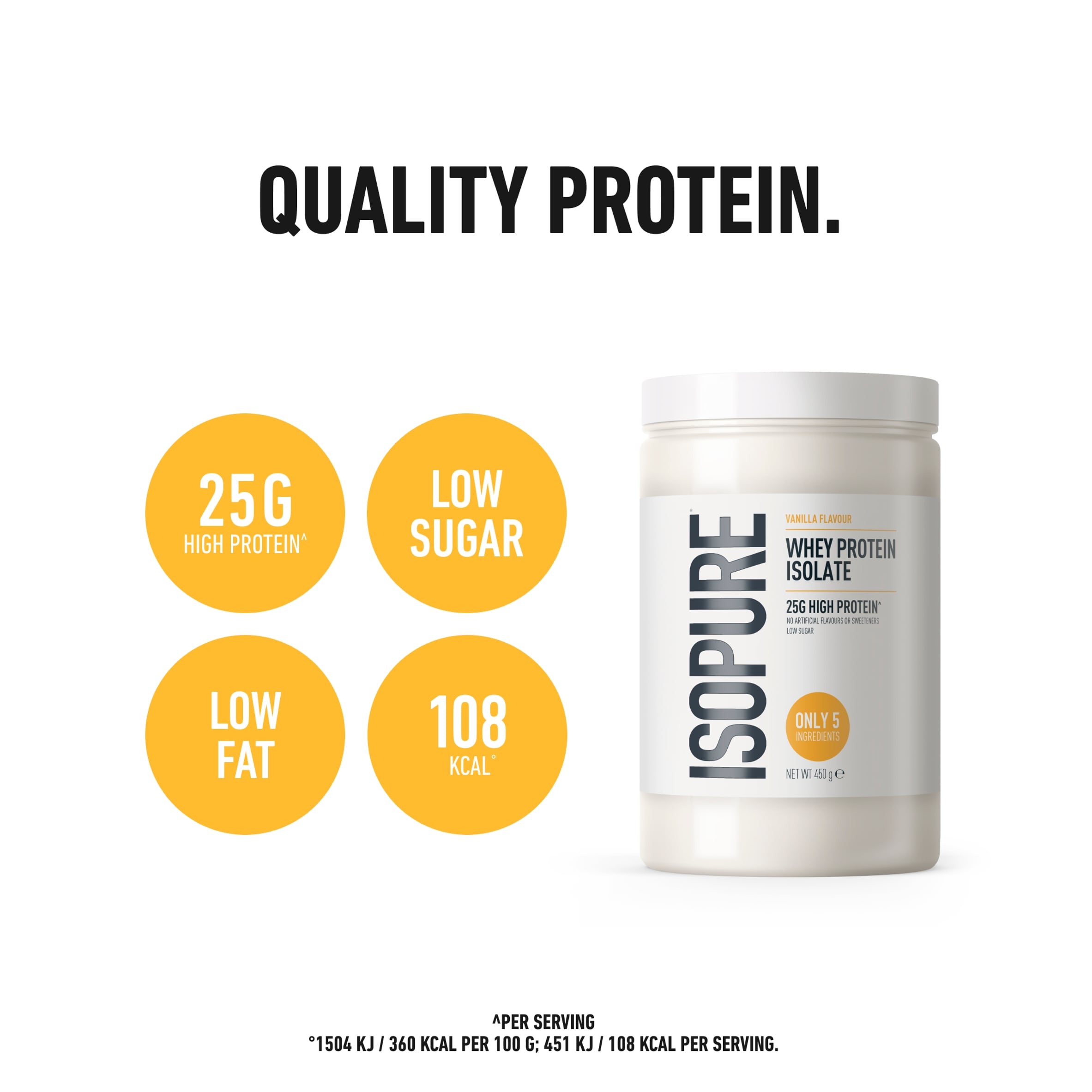 Isopure Whey Protein Isolate Vanilla 450g thumbnail 4