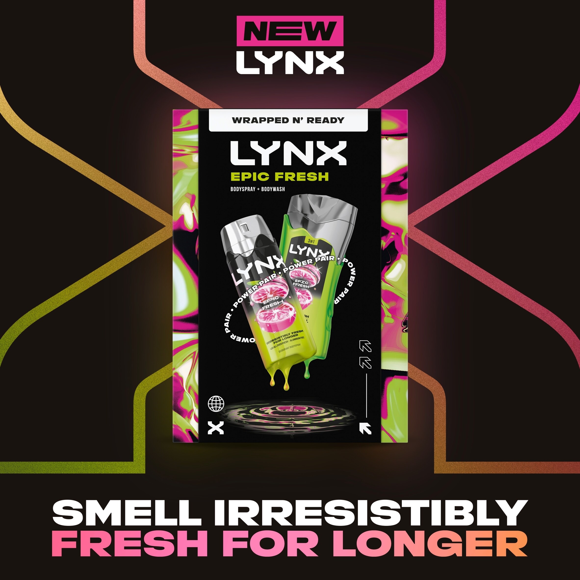 Lynx Epic Fresh Bodyspray & Bodywash Gift Set thumbnail 2