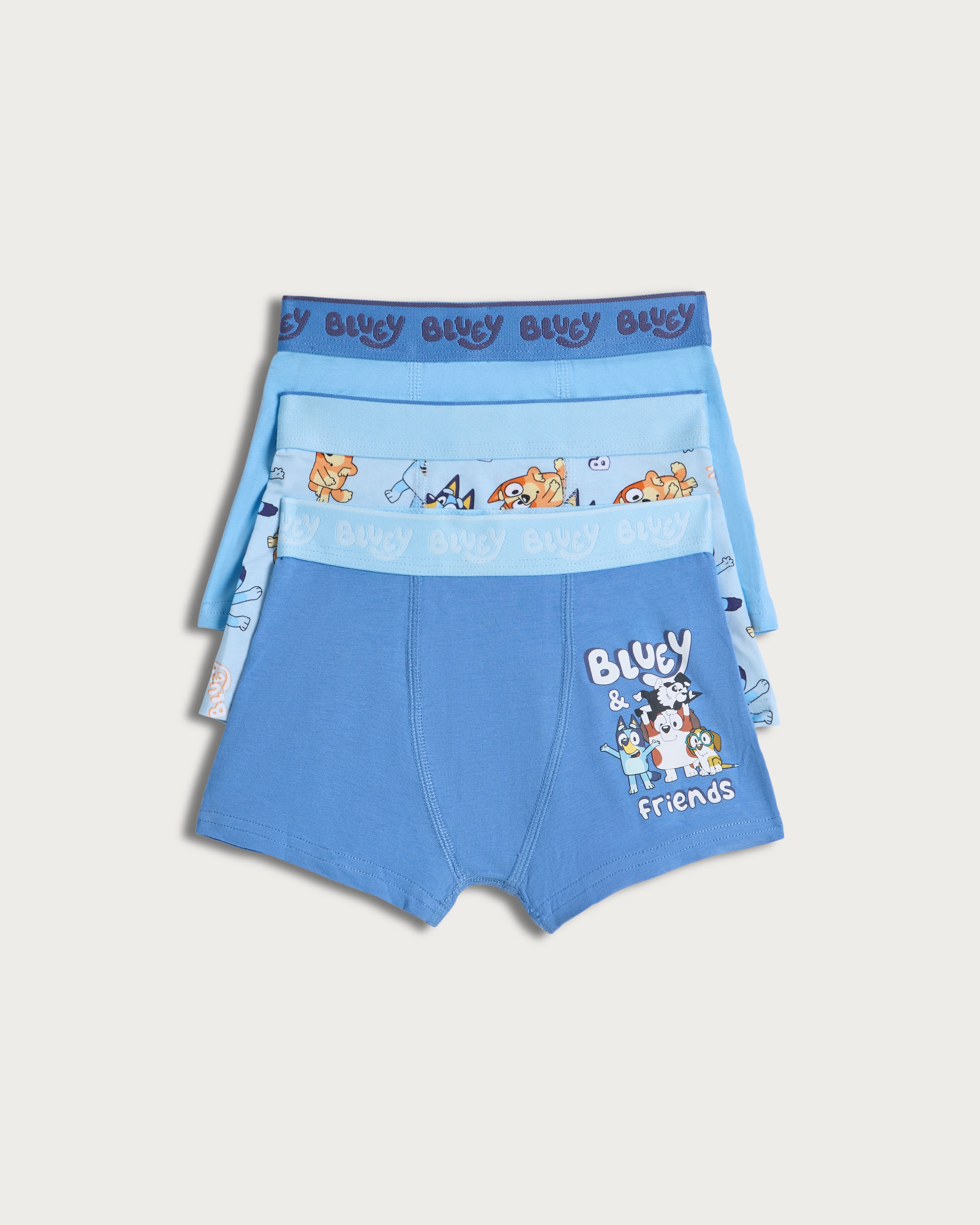 Bluey 3-Pack Cotton Rich Trunks in Blue