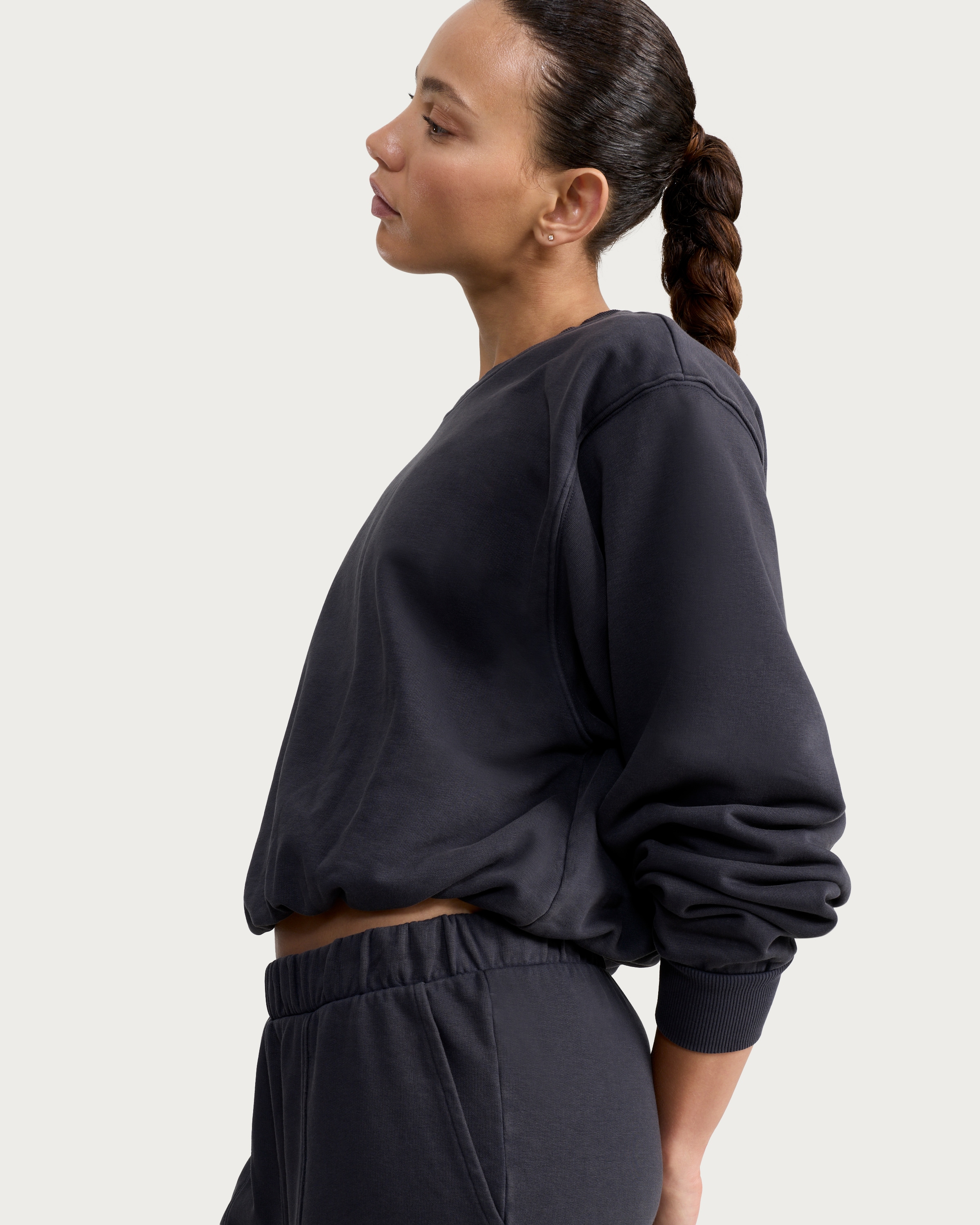 F&F Active Bubble Hem Sweatshirt in Grey