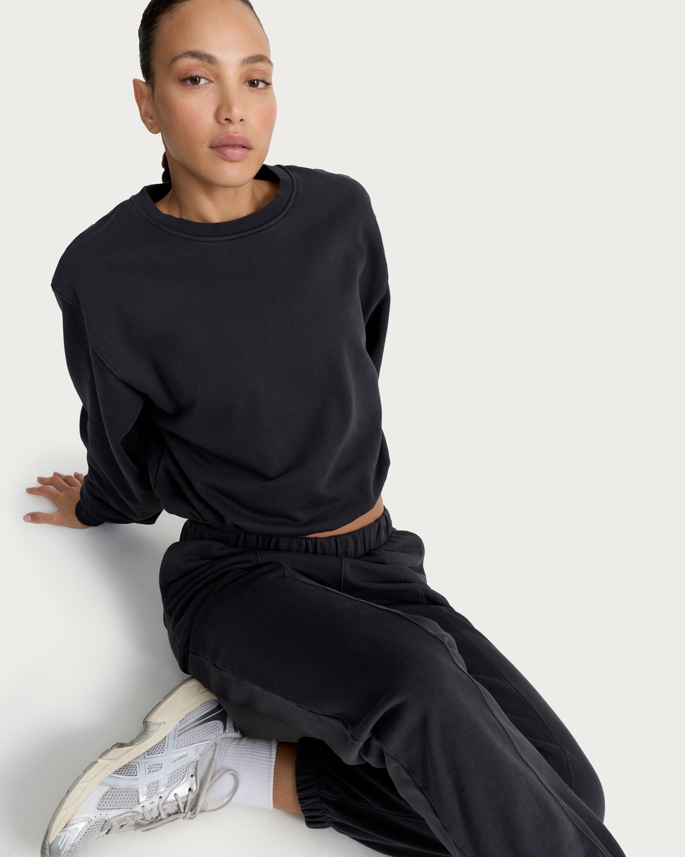 F&F Active Bubble Hem Sweatshirt in Grey thumbnail 2