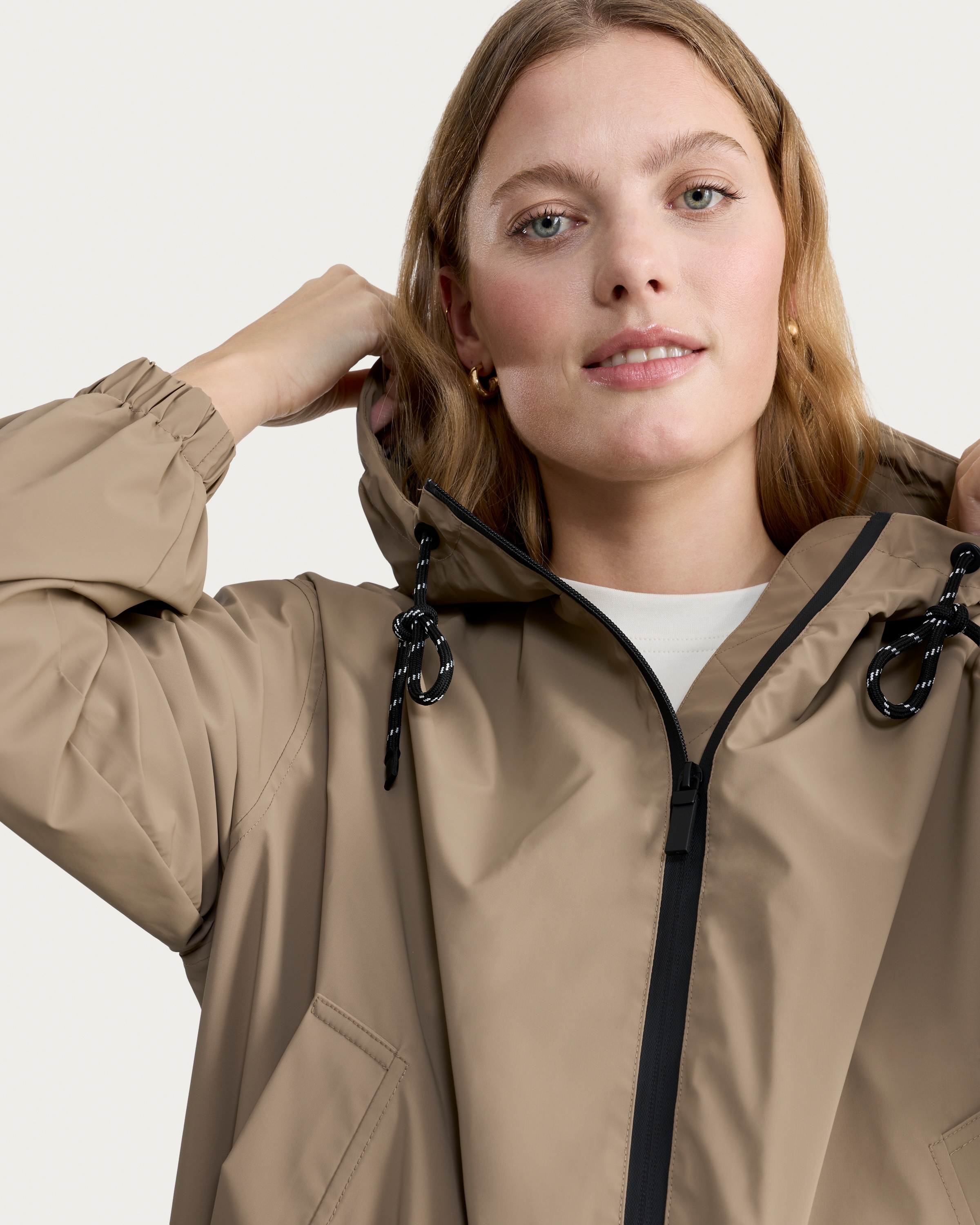 F&F Hooded Zip Up Jacket in Brown thumbnail 2