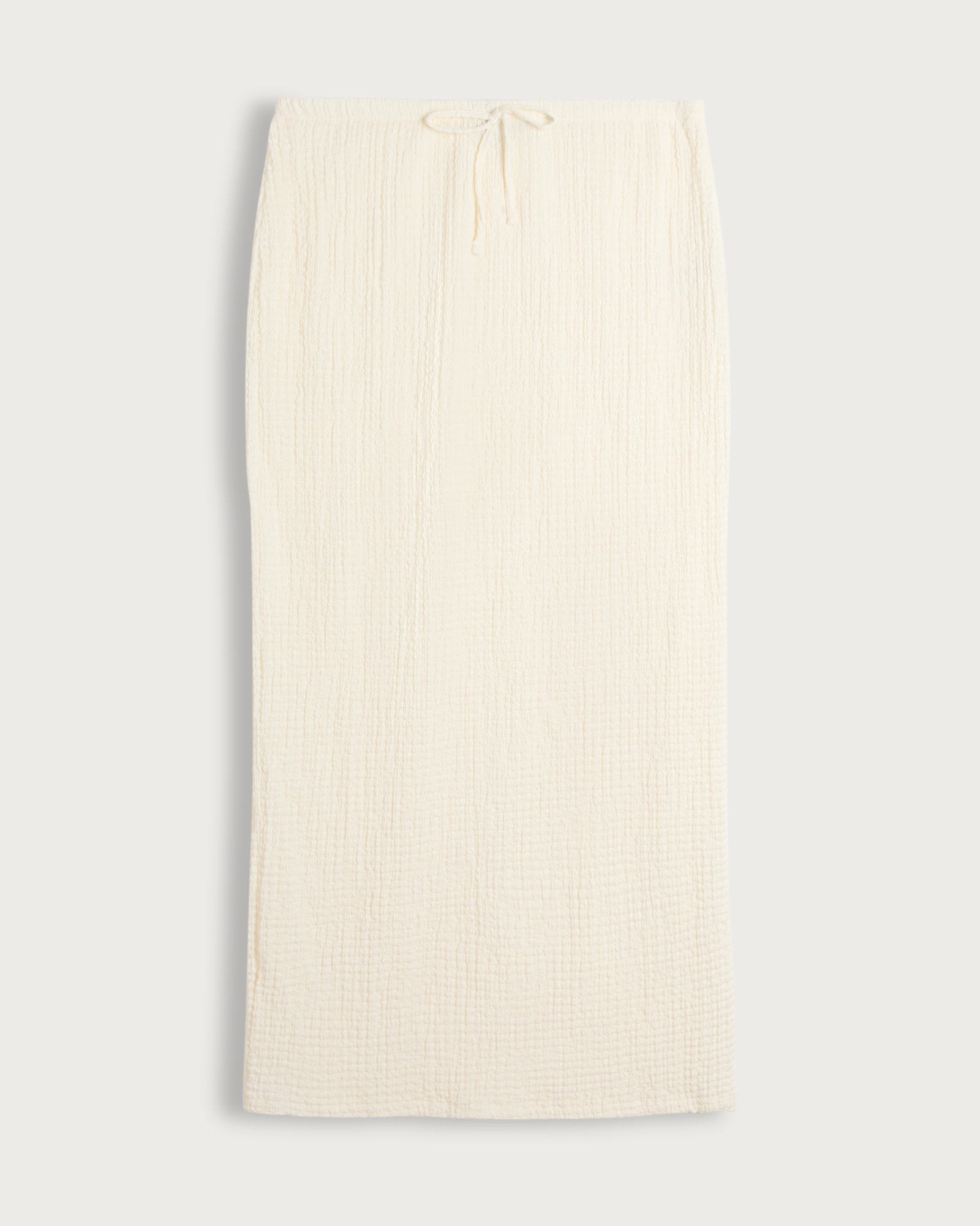 F&F Textured Drawstring Bubble Midaxi Skirt in Neutral thumbnail 4