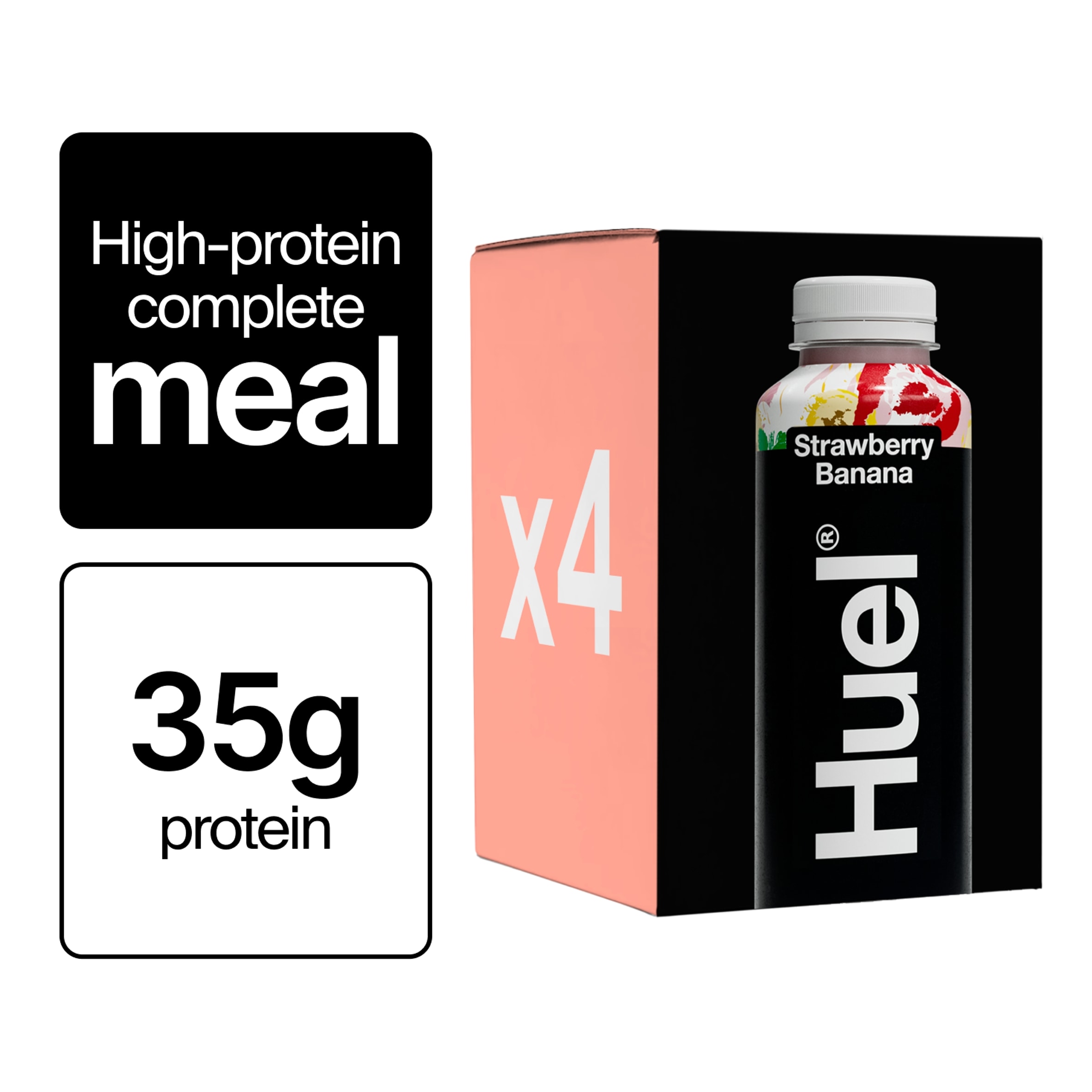 Huel Black Edition Ready to Drink Strawberry & Banana Multipack 4x500ml