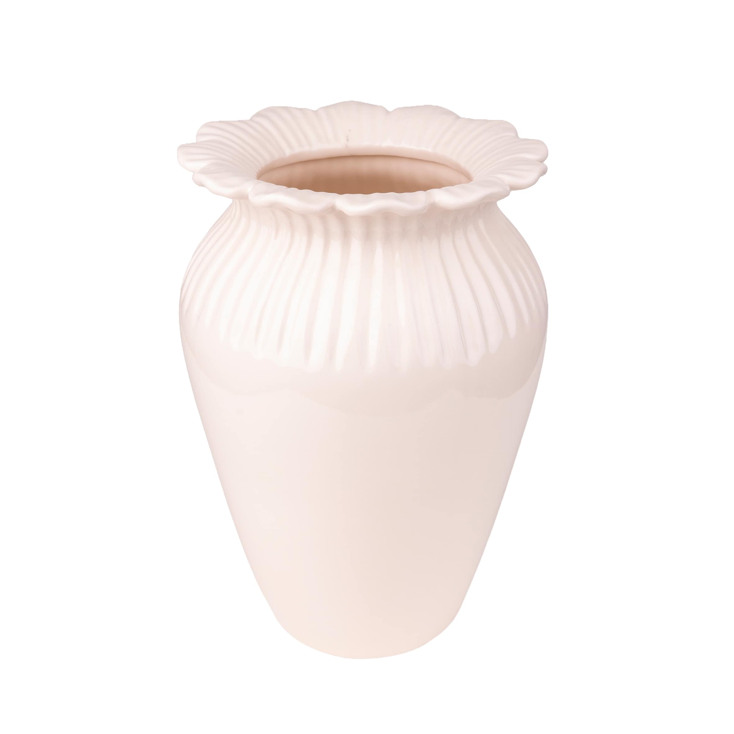 Candlelight Cream Petal Vase