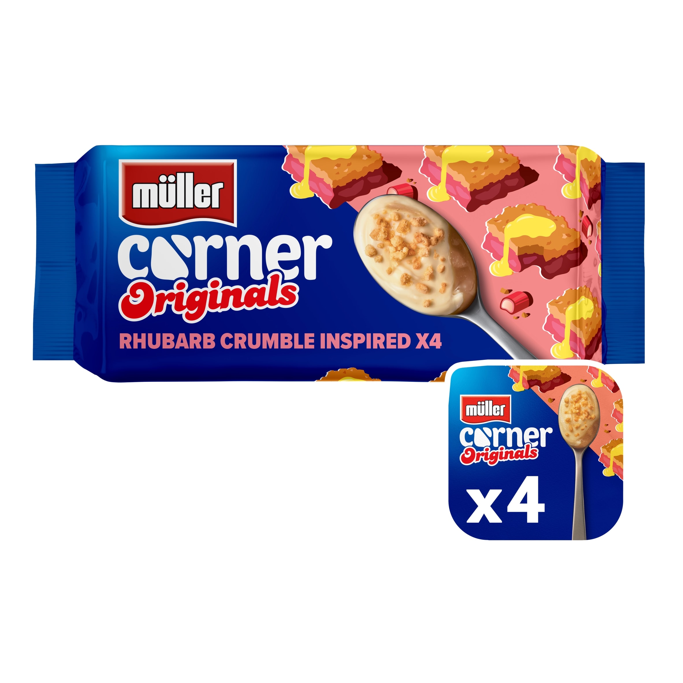 MULLER CORNER ORIGINALS RHUBARB CRUMBLE 4X124g thumbnail 2