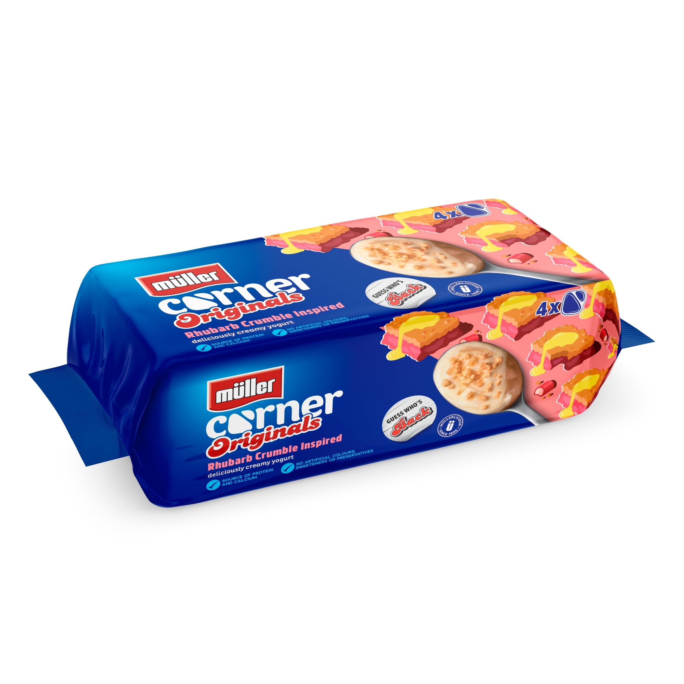 MULLER CORNER ORIGINALS RHUBARB CRUMBLE 4X124g thumbnail 3