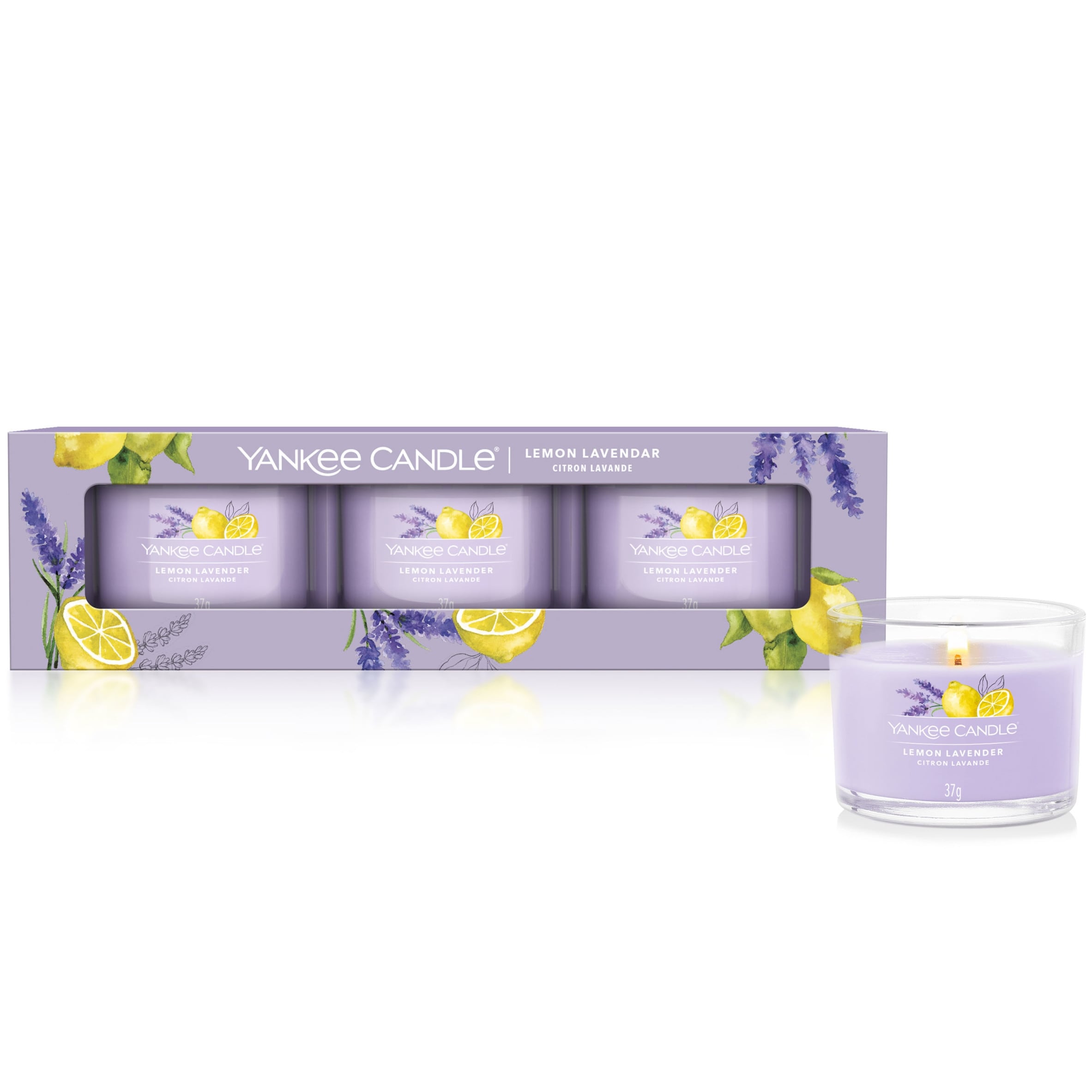 Yankee Candle Signature Lemon Lavender Mini Filled Votive 3 x 37g