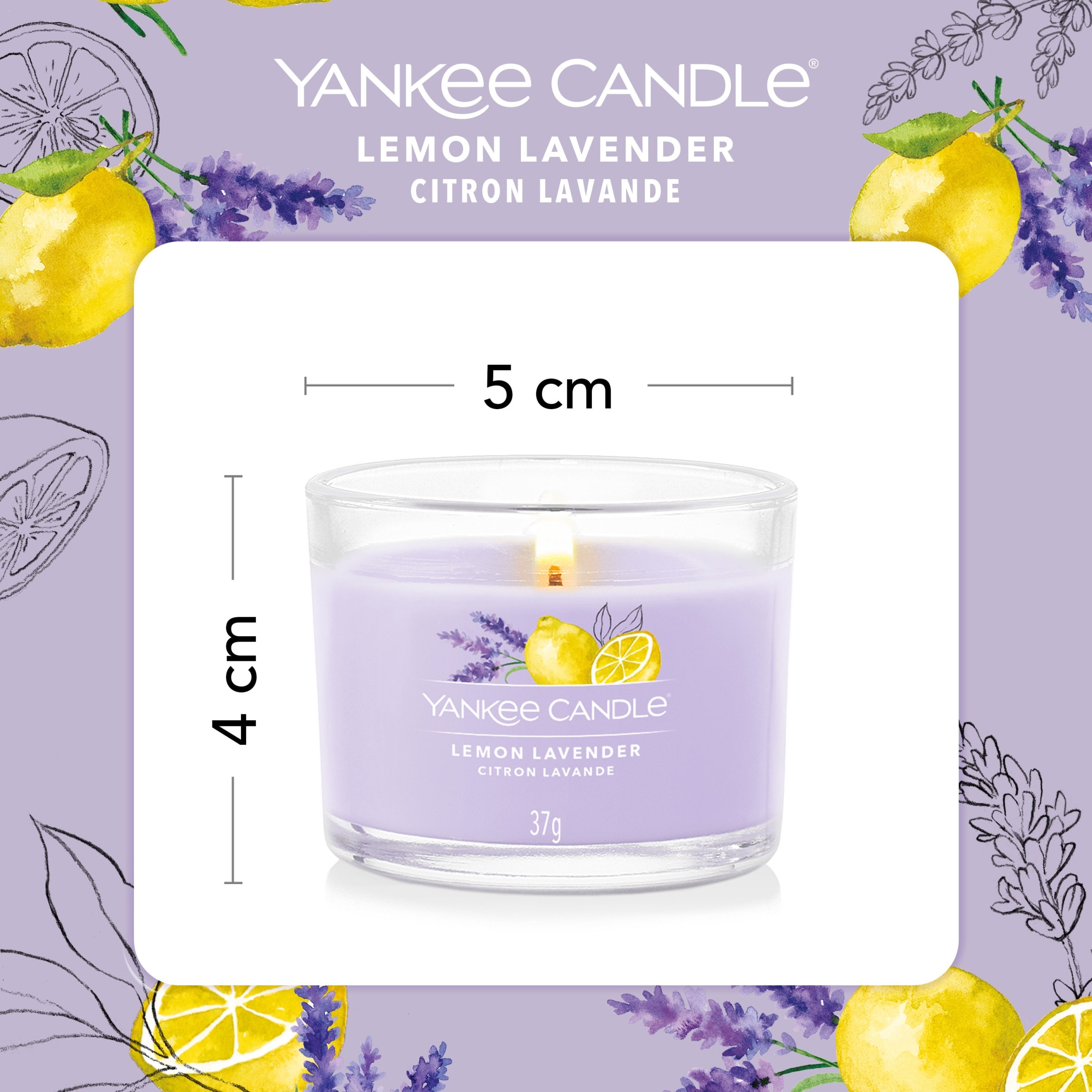Yankee Candle Signature Lemon Lavender Mini Filled Votive 3 x 37g thumbnail 3