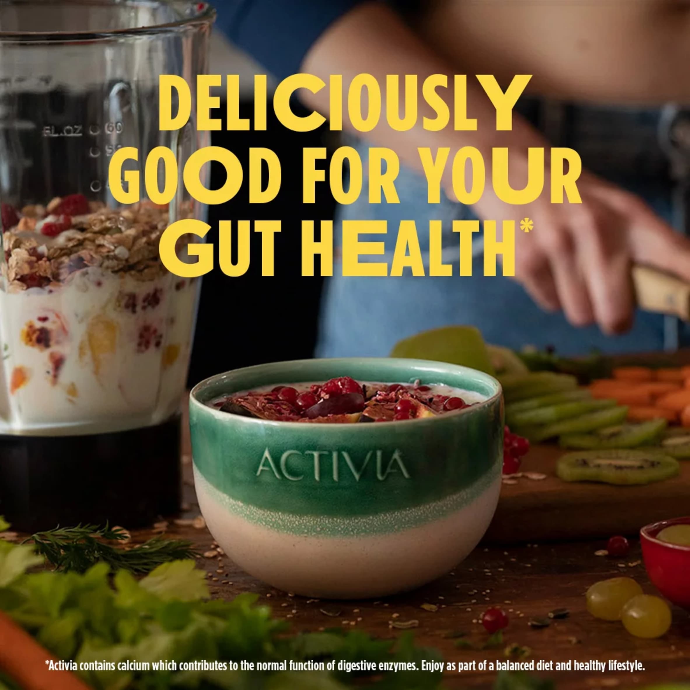 Activia Strawberry & Mixed Fruit Fat Free Gut Health Yoghurt Multipack 8x115g thumbnail 4
