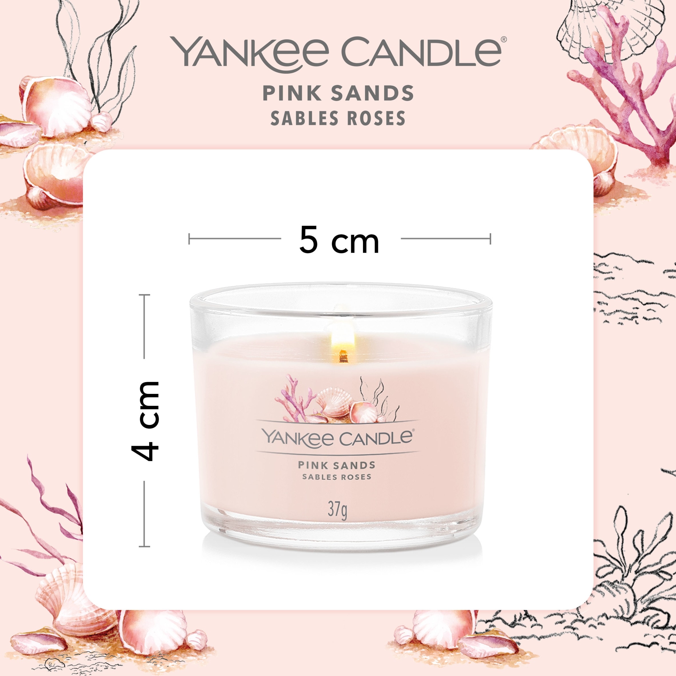 Yankee Candle Signature Pink Sands Mini Filled Votive 3 x 37g thumbnail 3