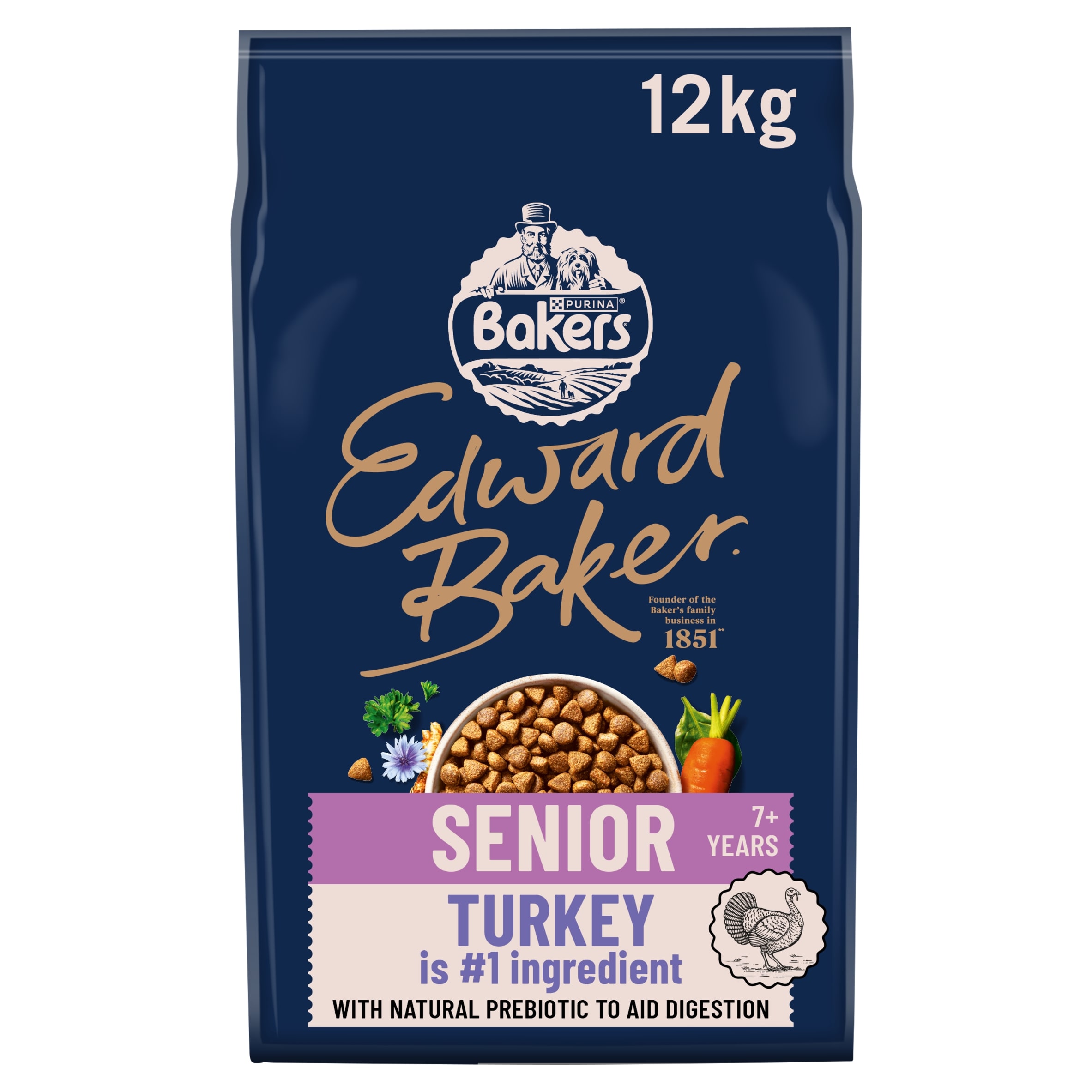 BAKERS Senior Dog Edward Baker Turkey 12kg