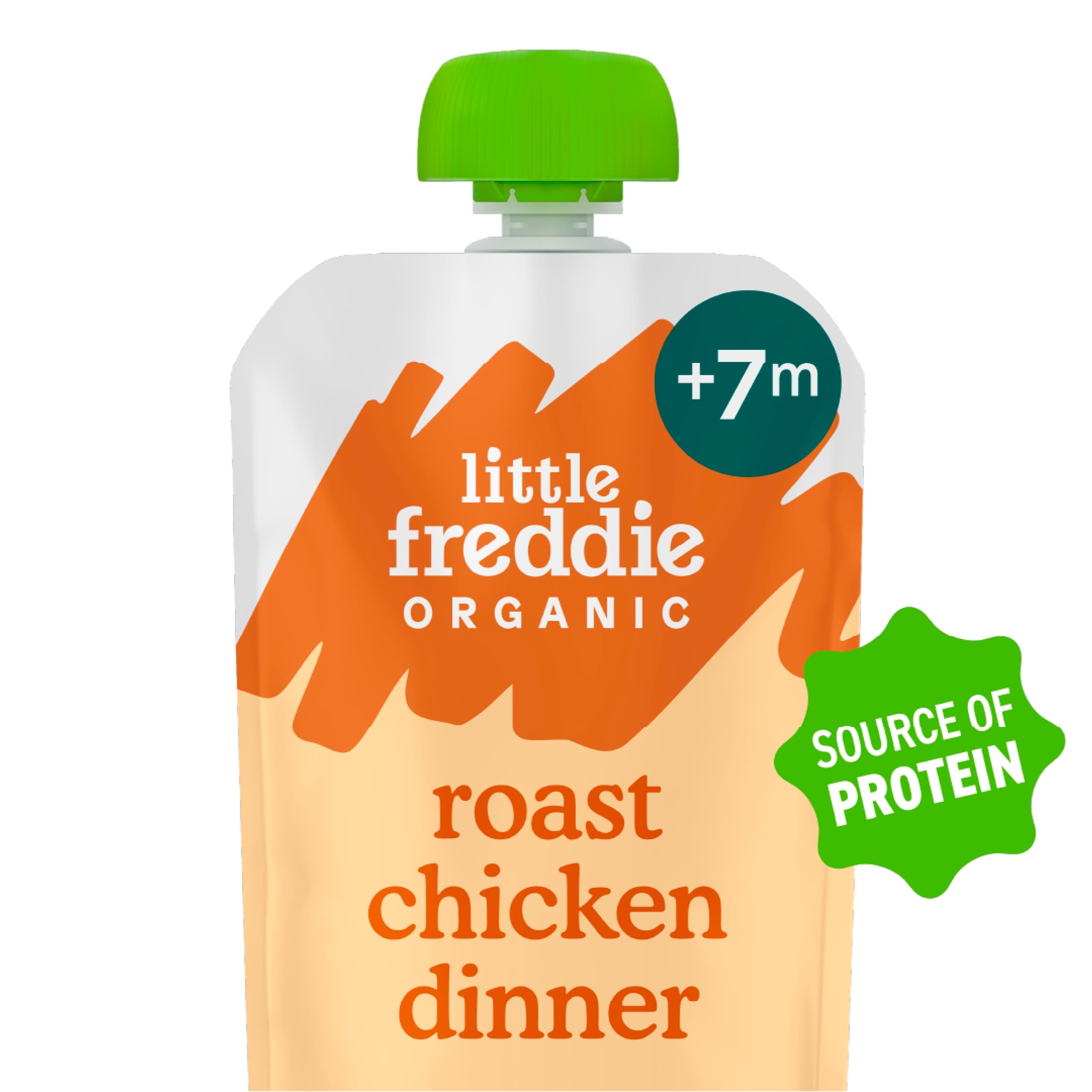 Little Freddie Organic Roast Chicken with Vegetables Baby Food Pouch Single 7m+ 130g thumbnail 2