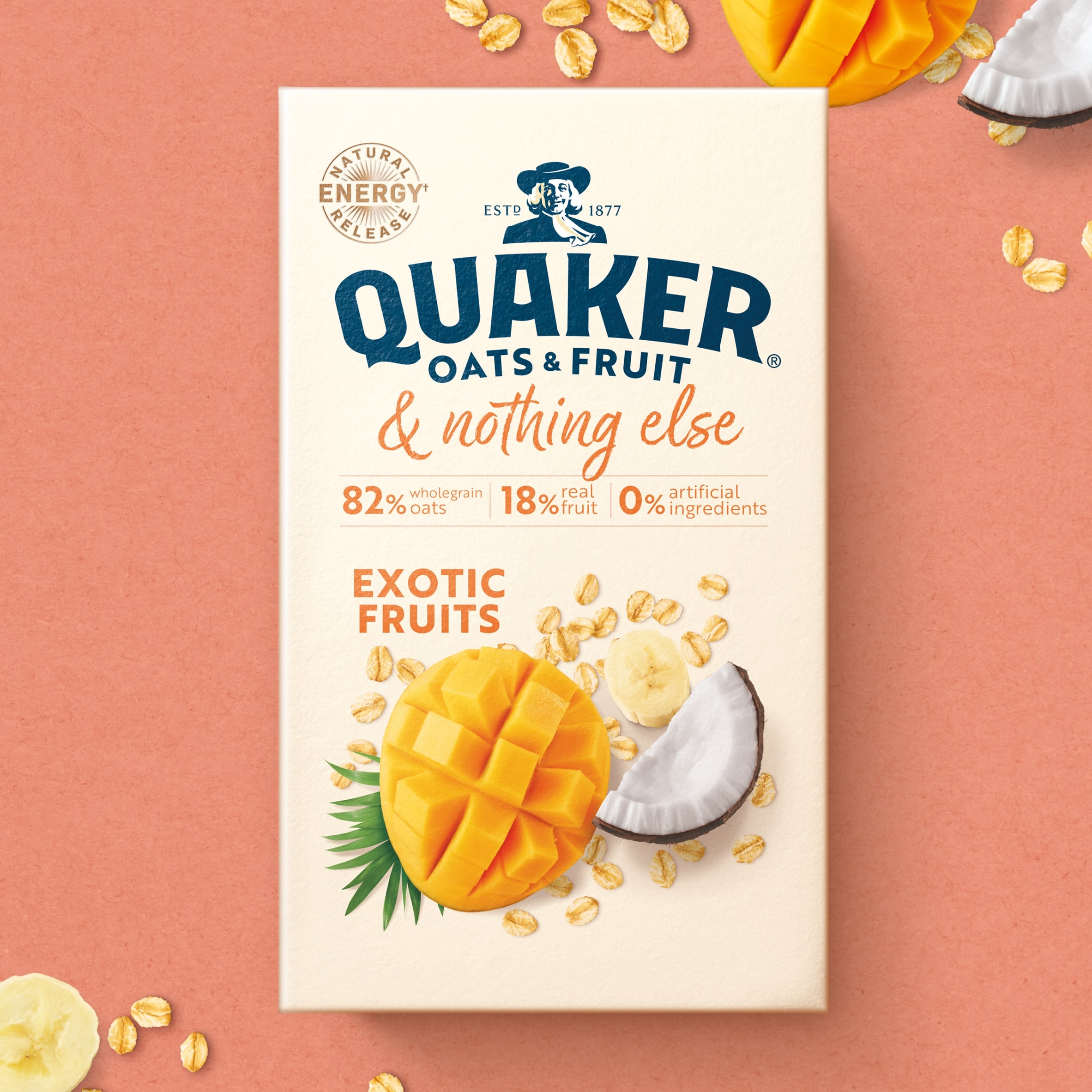 Quaker Oats Exotic Fruits & Nothing Else Porridge Sachets 8 x 33g thumbnail 2