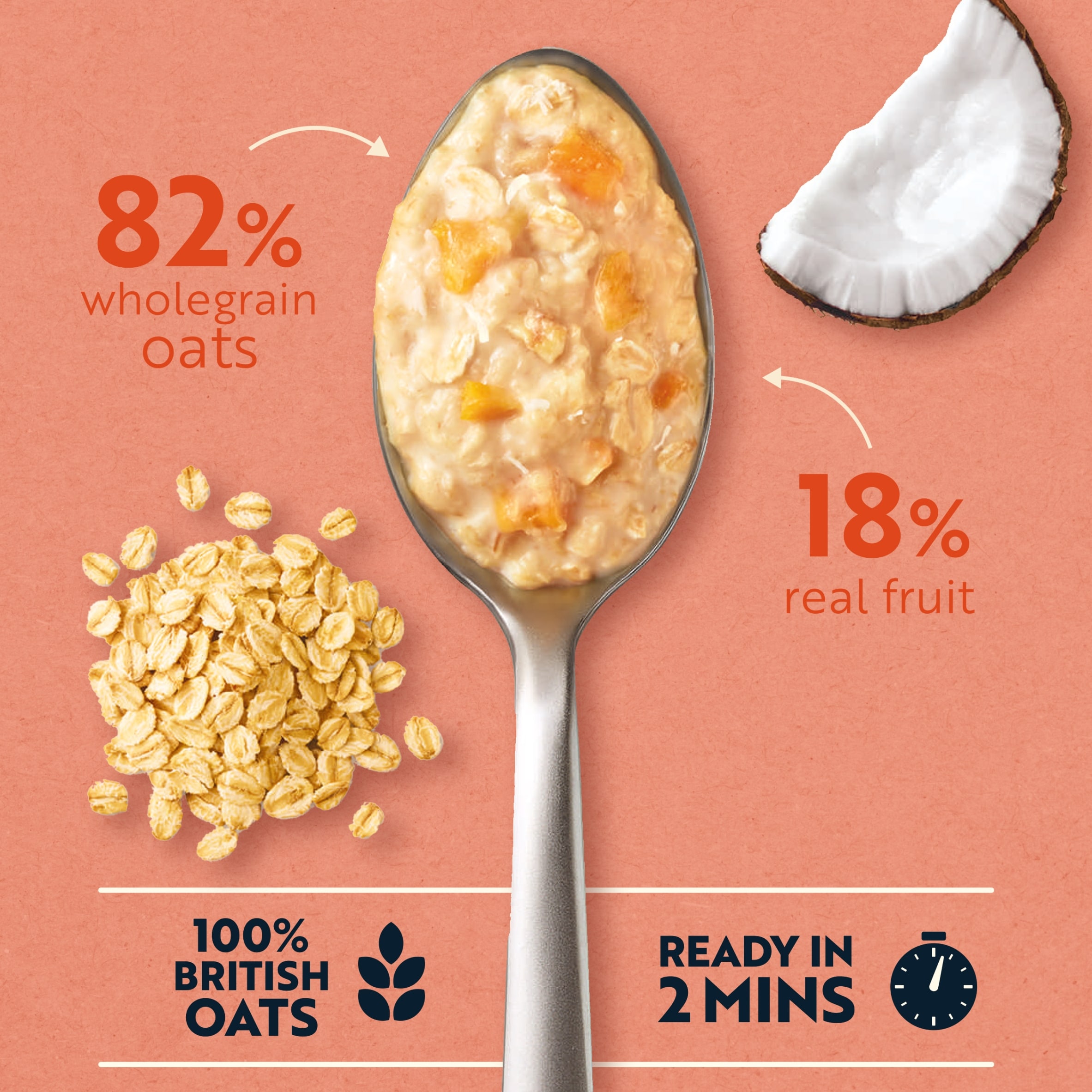 Quaker Oats Exotic Fruits & Nothing Else Porridge Sachets 8 x 33g thumbnail 3