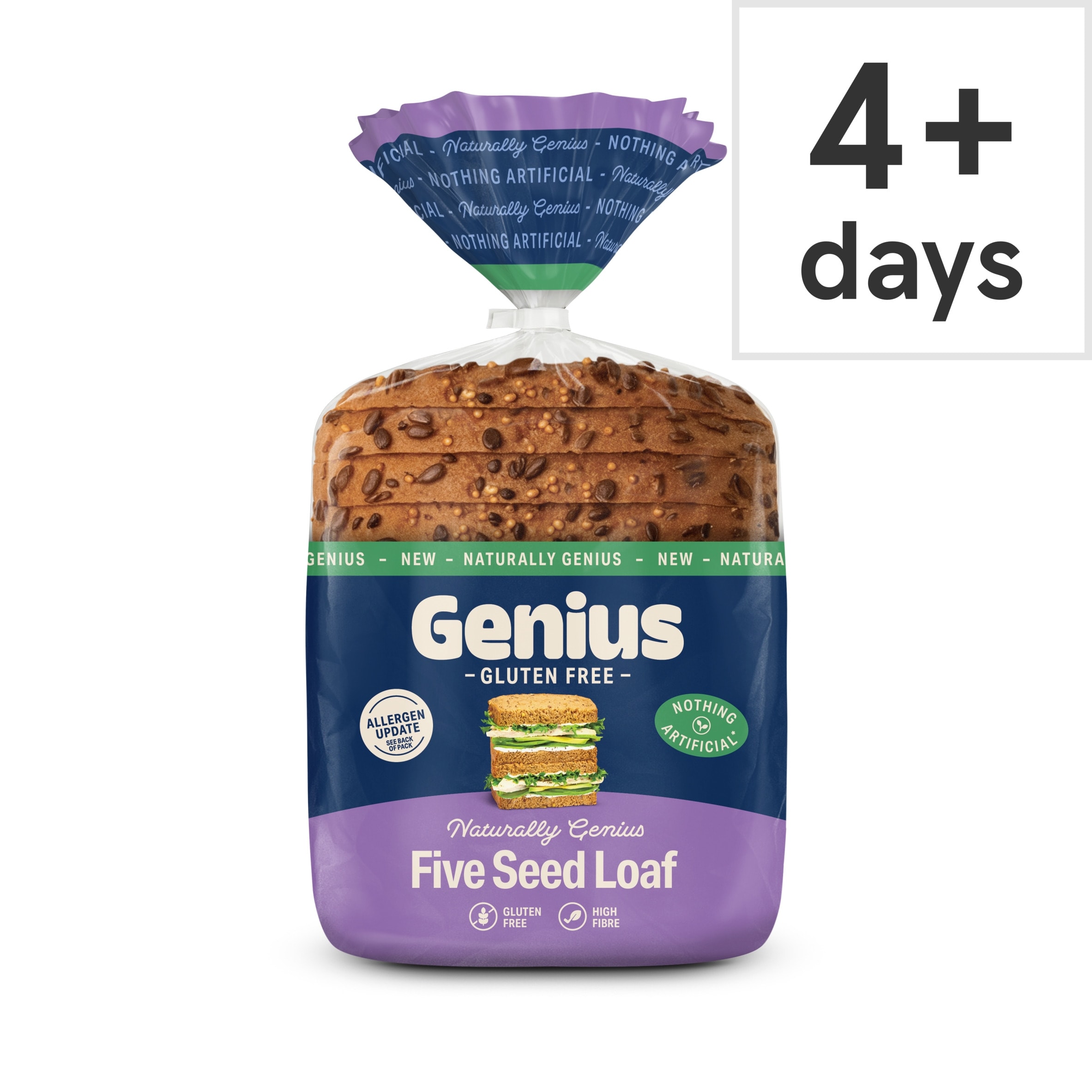 Genius Gluten Free Naturally Genius Five Seed Loaf 430g