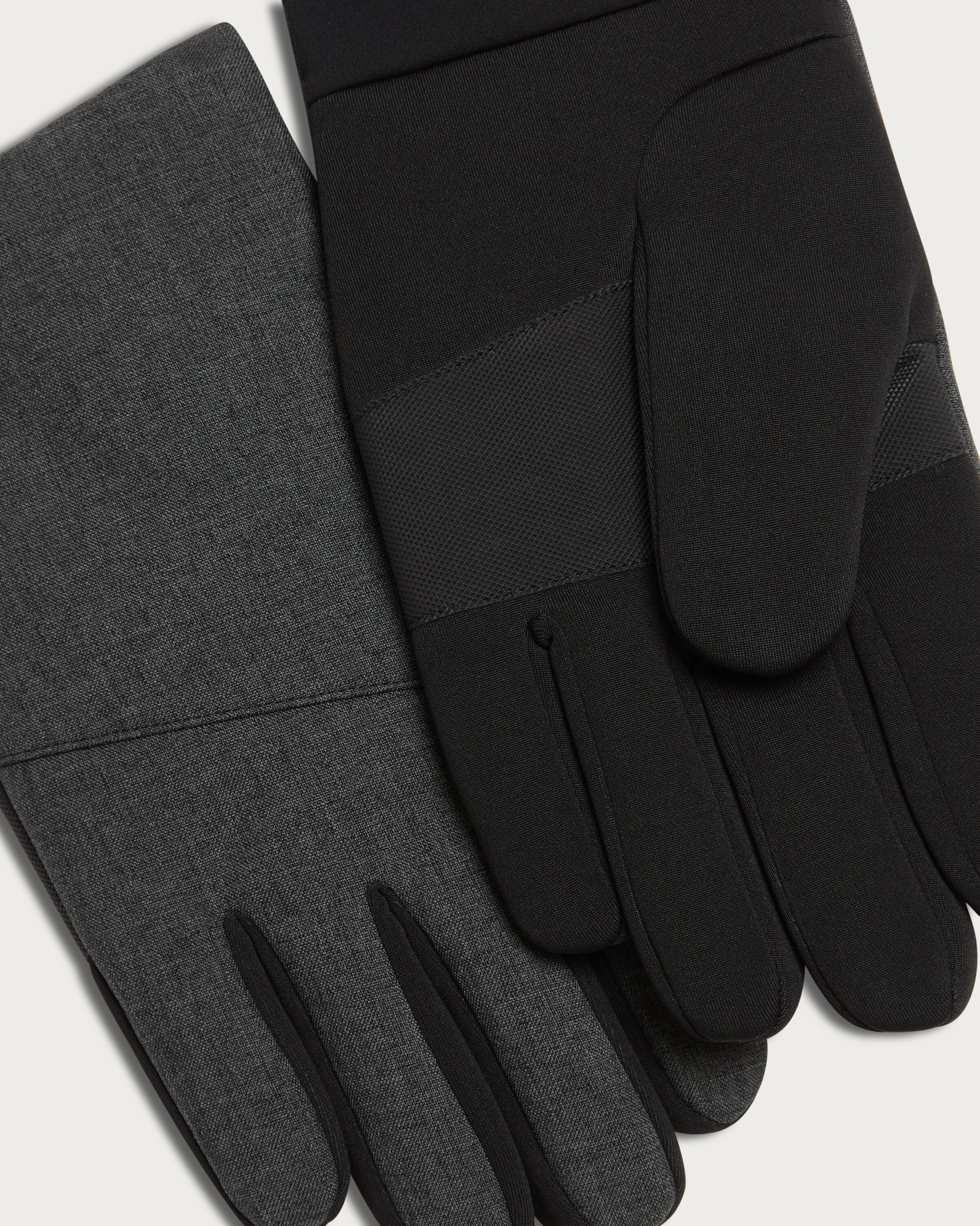 F&F Two Tone Panelled Gloves in Grey thumbnail 2