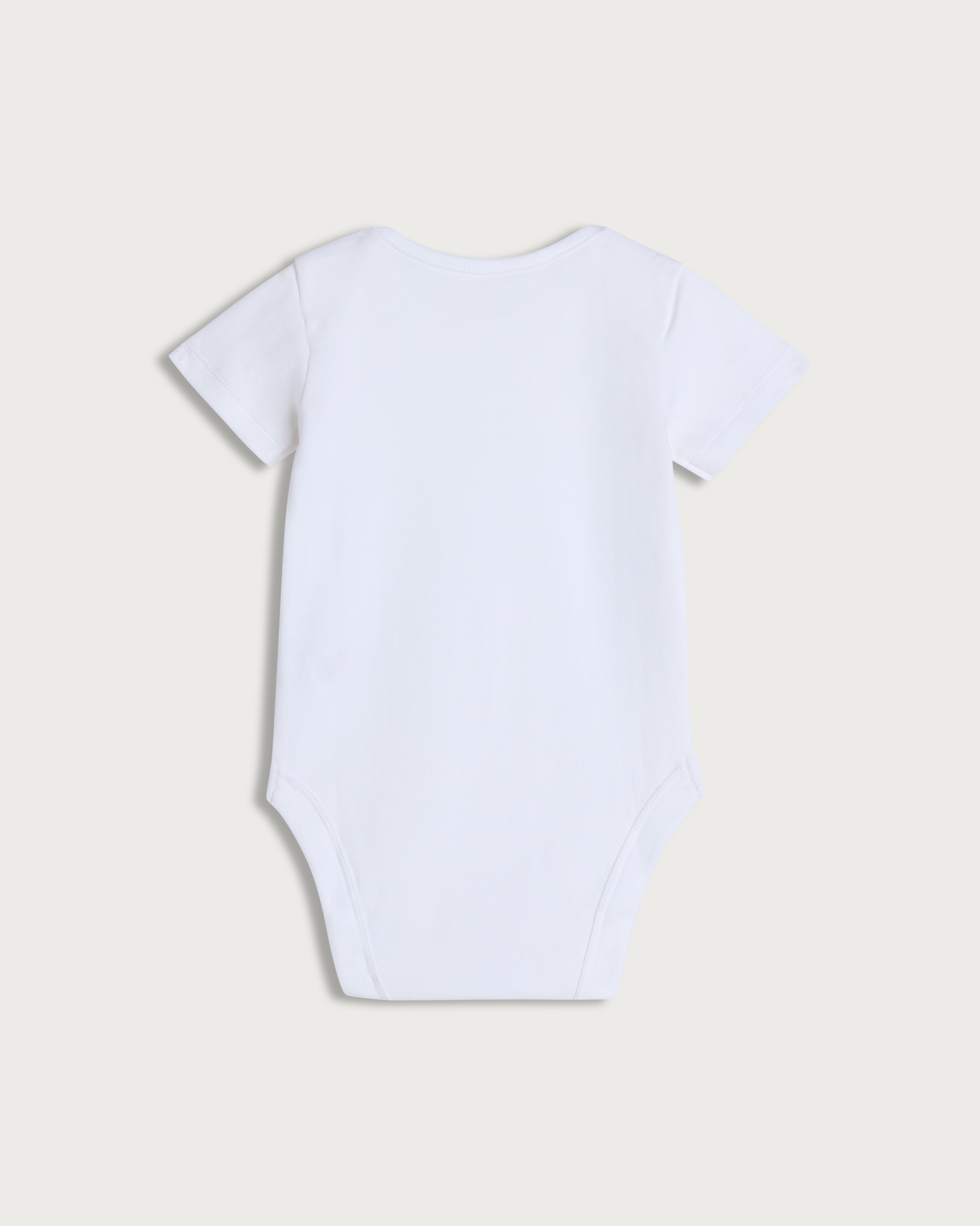 F&F Baby 5-Pack Pure Cotton Short Sleeved Bodysuits in White thumbnail 2