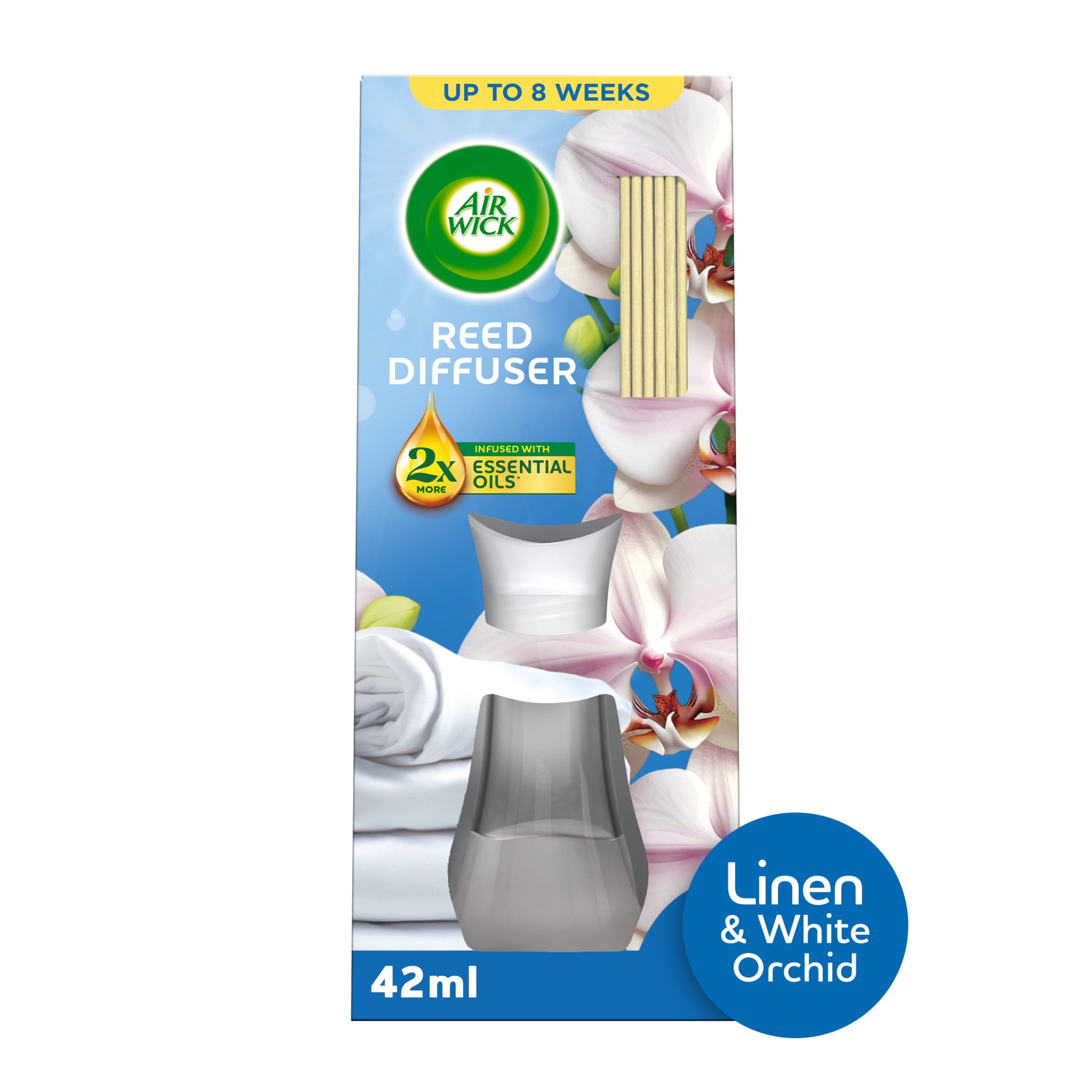 Air Wick Linen and White Orchid Reed Diffuser 42ml